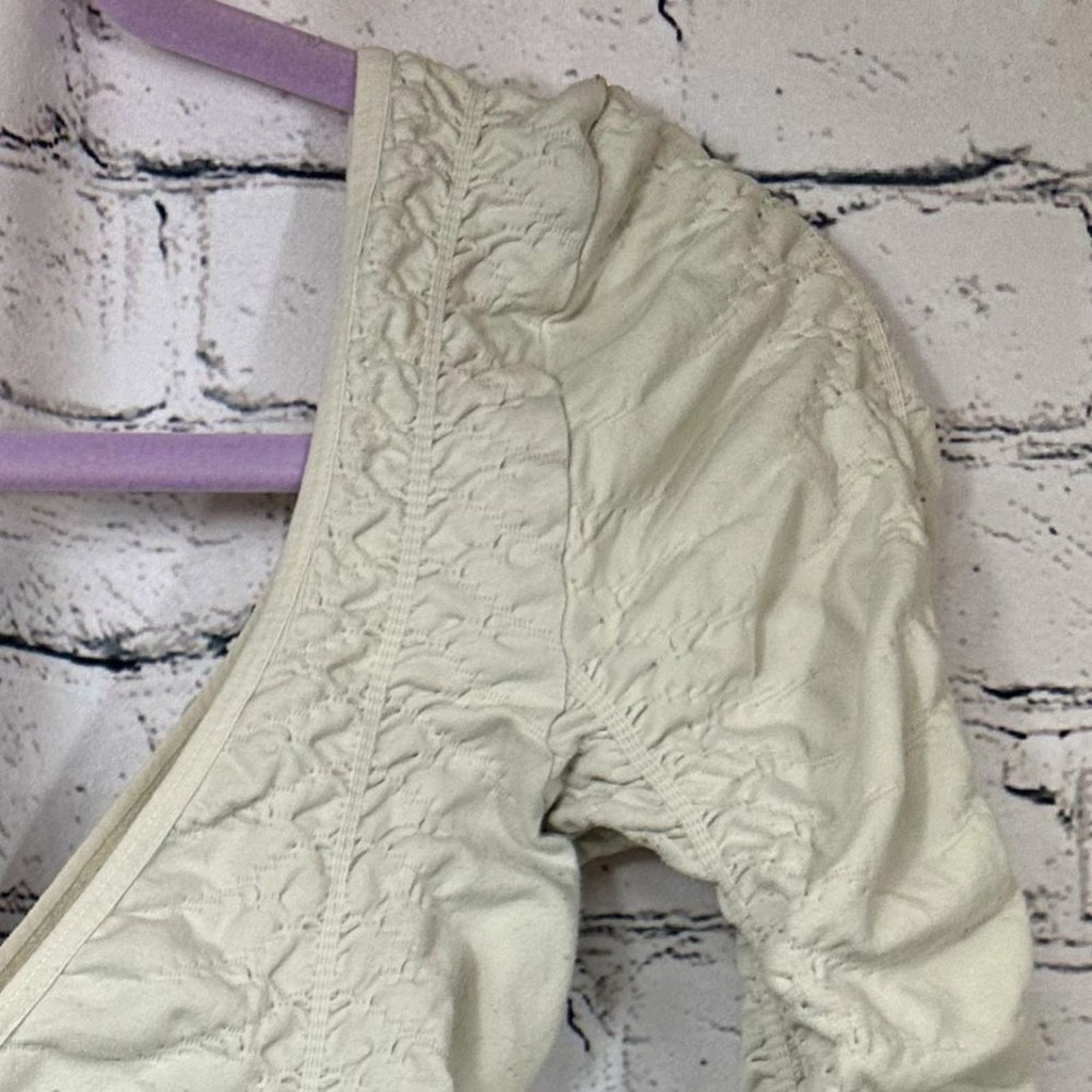 Free People Free People Intimately Ruched Bodysuit - Cream - size M/L Size ONE SIZE - 8 Thumbnail