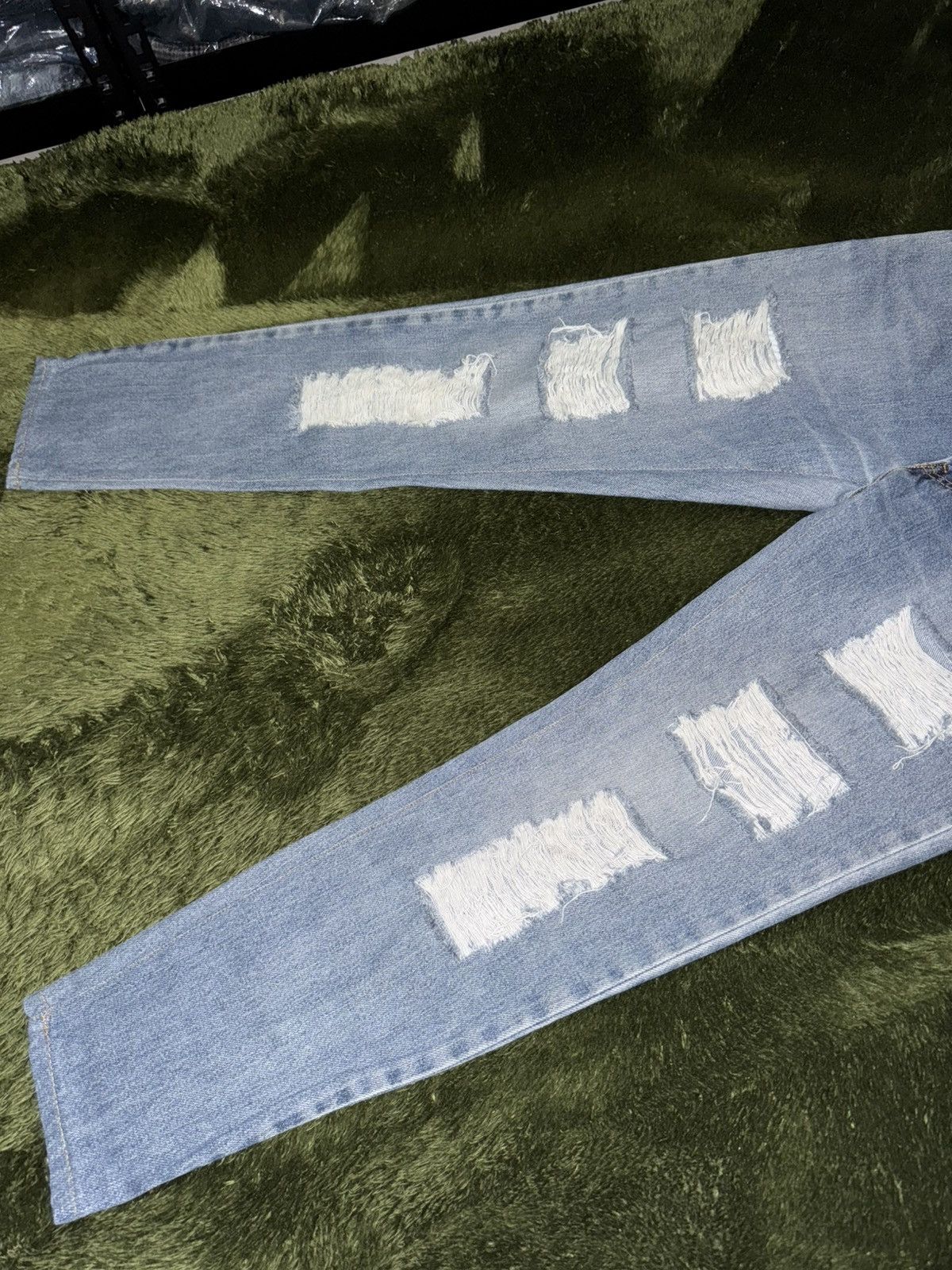 Levi's [W31/L34] Levis 550 USA destroyed denim pants indigo Size US 31 - 6 Thumbnail