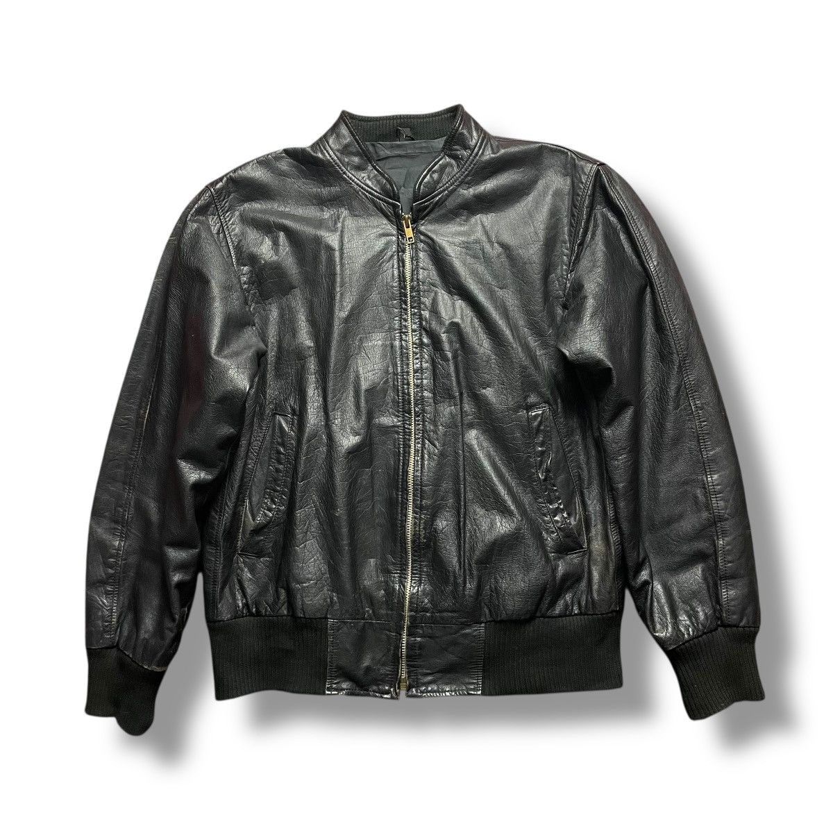 14th Addiction VINTAGE DISTRESSED JAPANESE GENUNE LEATHER BOMBER JACKET Size US L / EU 52-54 / 3 - 1 Thumbnail