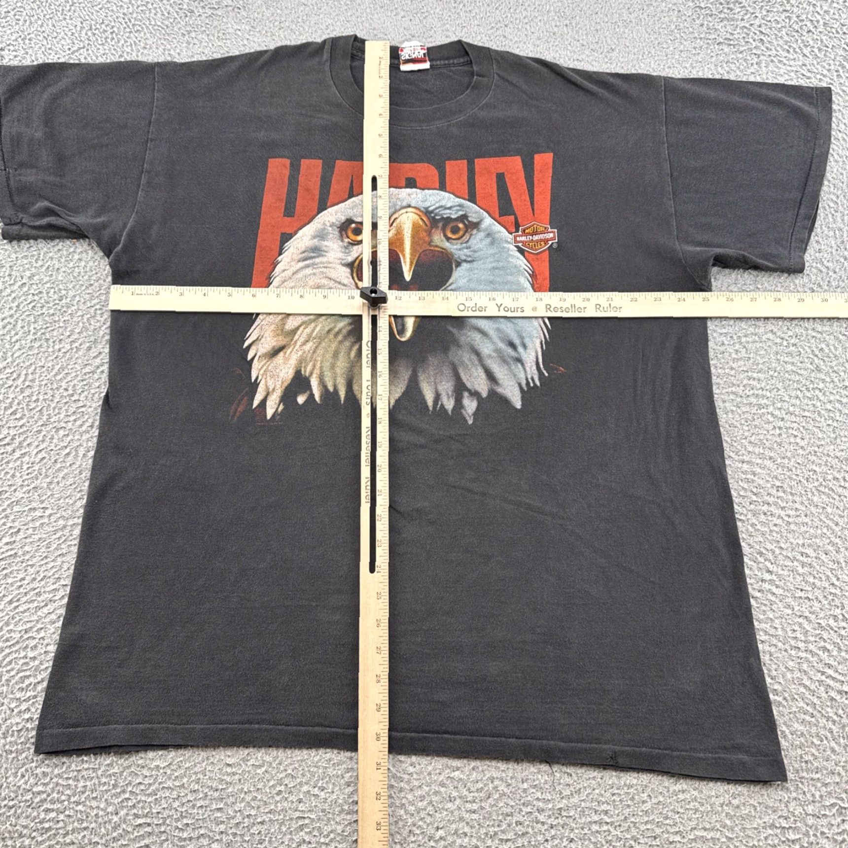Harley Davidson VINTAGE Harley-Davidson T-Shirt Black 80s Biker Screaming Eagle Short Sleeve Crew Neck L Size US L / EU 52-54 / 3 - 6 Thumbnail