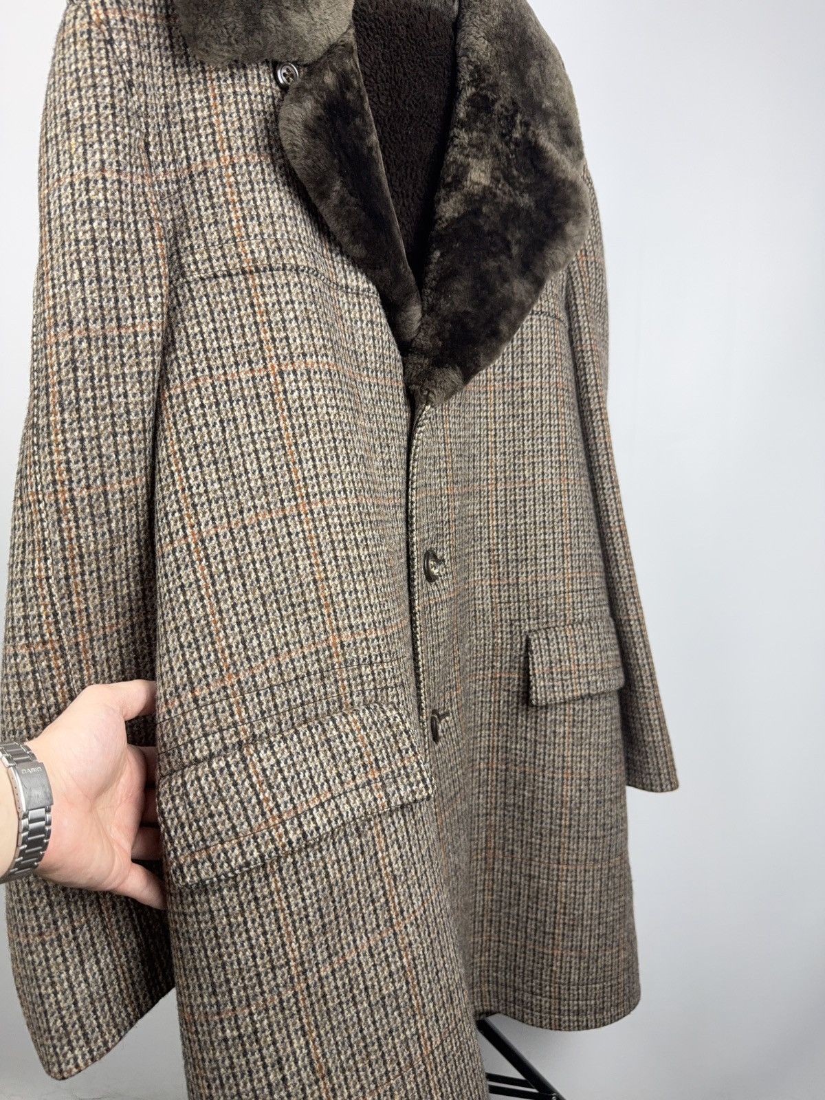 Vintage Vintage Shearling Wool Coat Borg Lined Heavy Winter Size US L / EU 52-54 / 3 - 9 Thumbnail