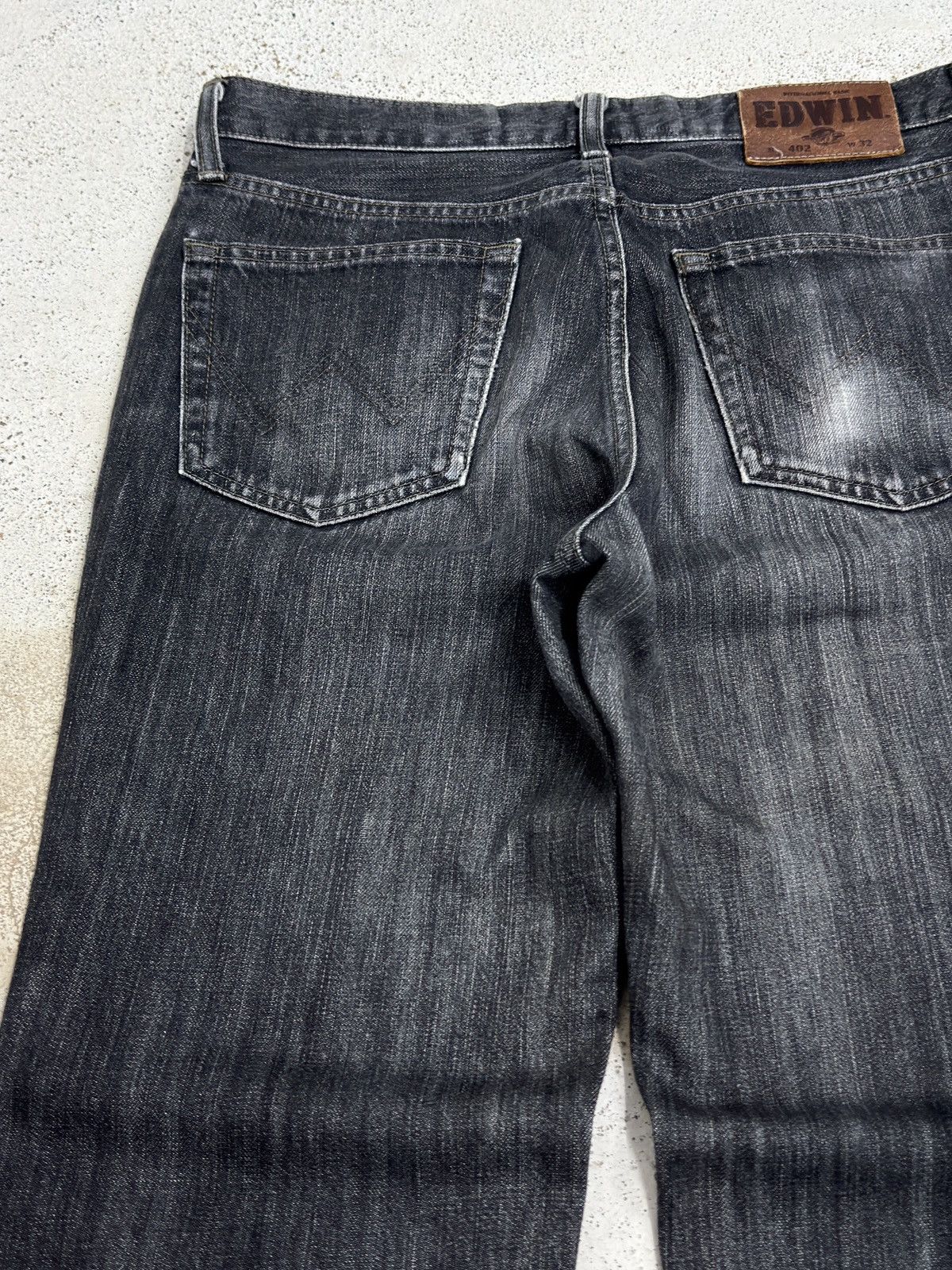 Edwin Vintage Edwin402 Black Faded Distressed Denim Size US 31 - 9 Thumbnail