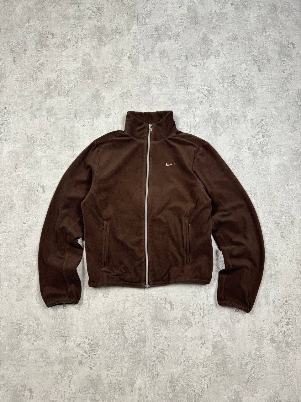 Nike Vintage Nike Brown Fleece Zip Size L / US 10 / IT 46 - 1 Thumbnail