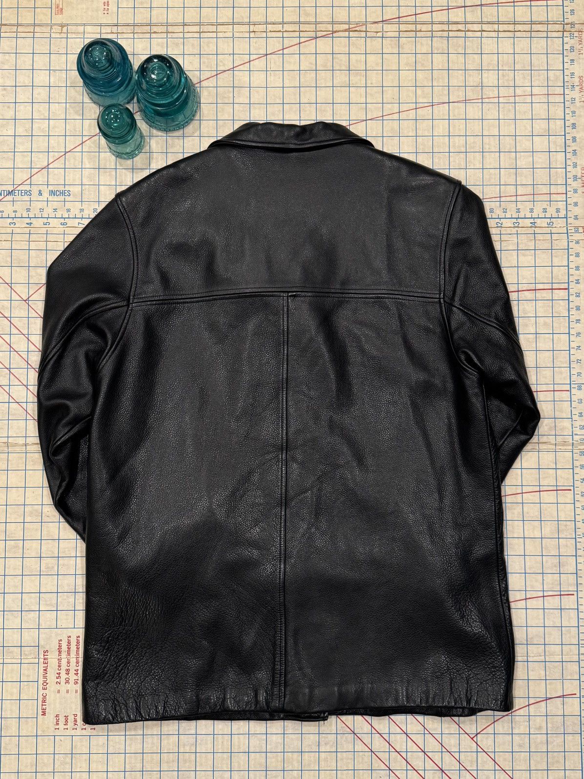 Danier Vintage Danier Leather Blazer Car Coat Mens Size Large Black Size US L / EU 52-54 / 3 - 11 Thumbnail