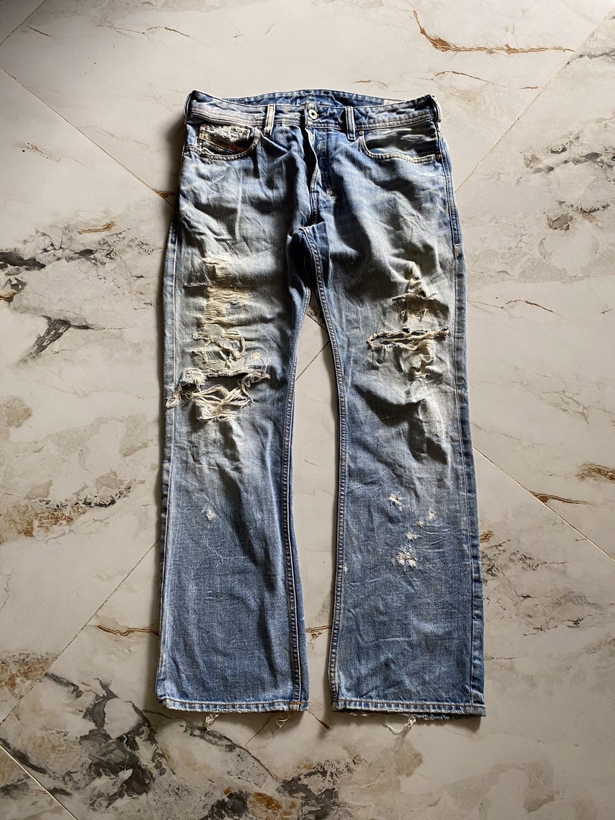 image of Archival Clothing Diesel Distressed Jeans Ss2000 in Blue, Men's (Size 34)