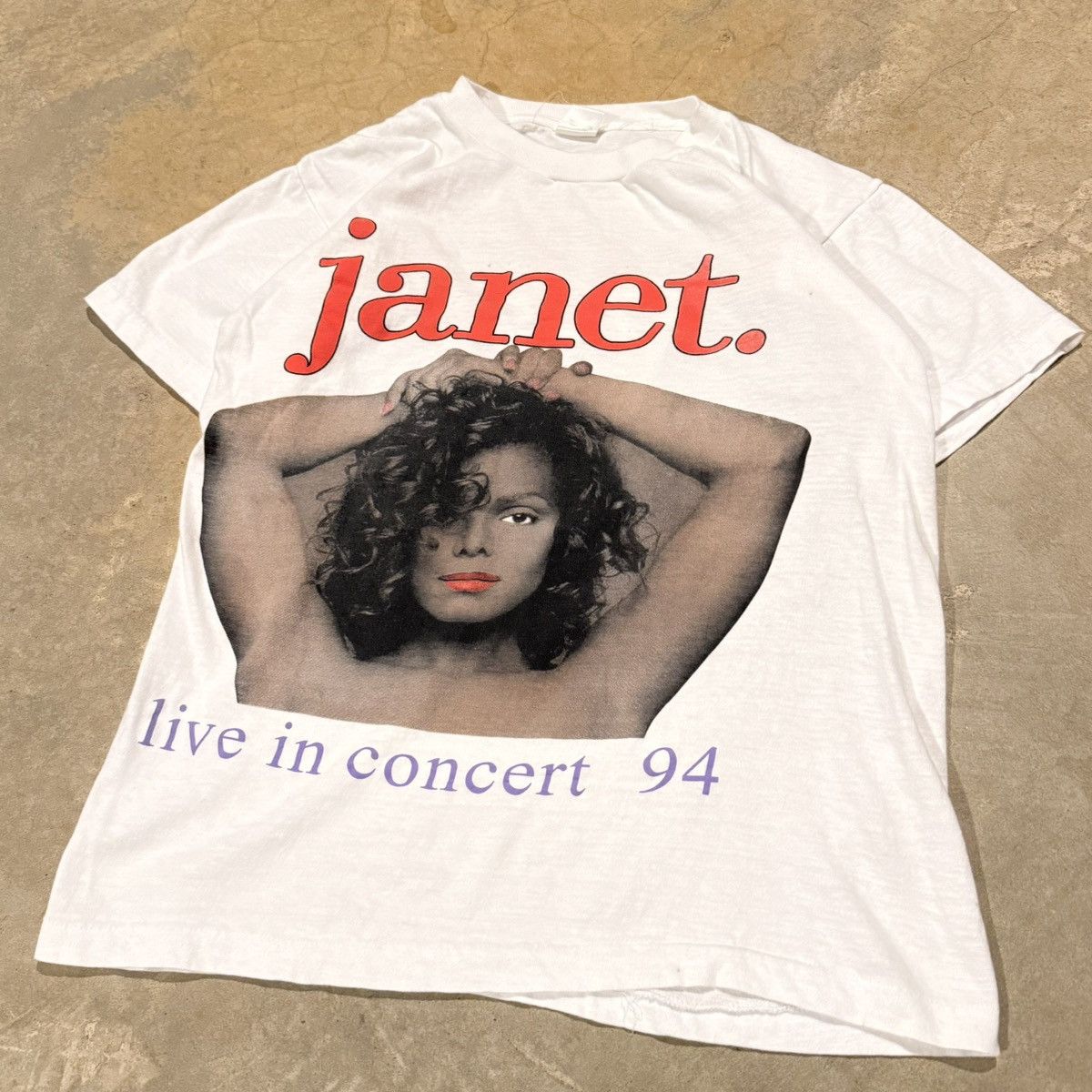 Vintage Vtg 1994 Janet Jackson World Tour Live In Concert Rap Tee Size US M / EU 48-50 / 2 - 2 Thumbnail