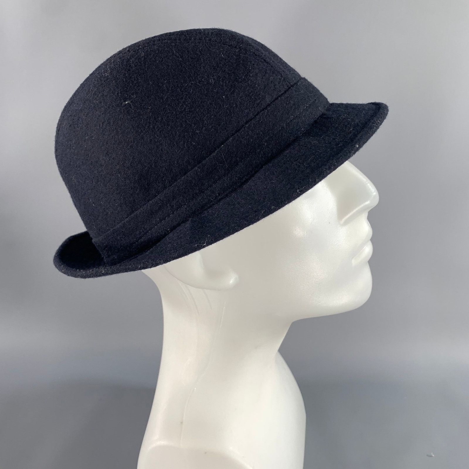 Other SAXONY LOOK Size L Navy Indigo Solid Wool Blend Hats Size ONE SIZE - 2 Thumbnail