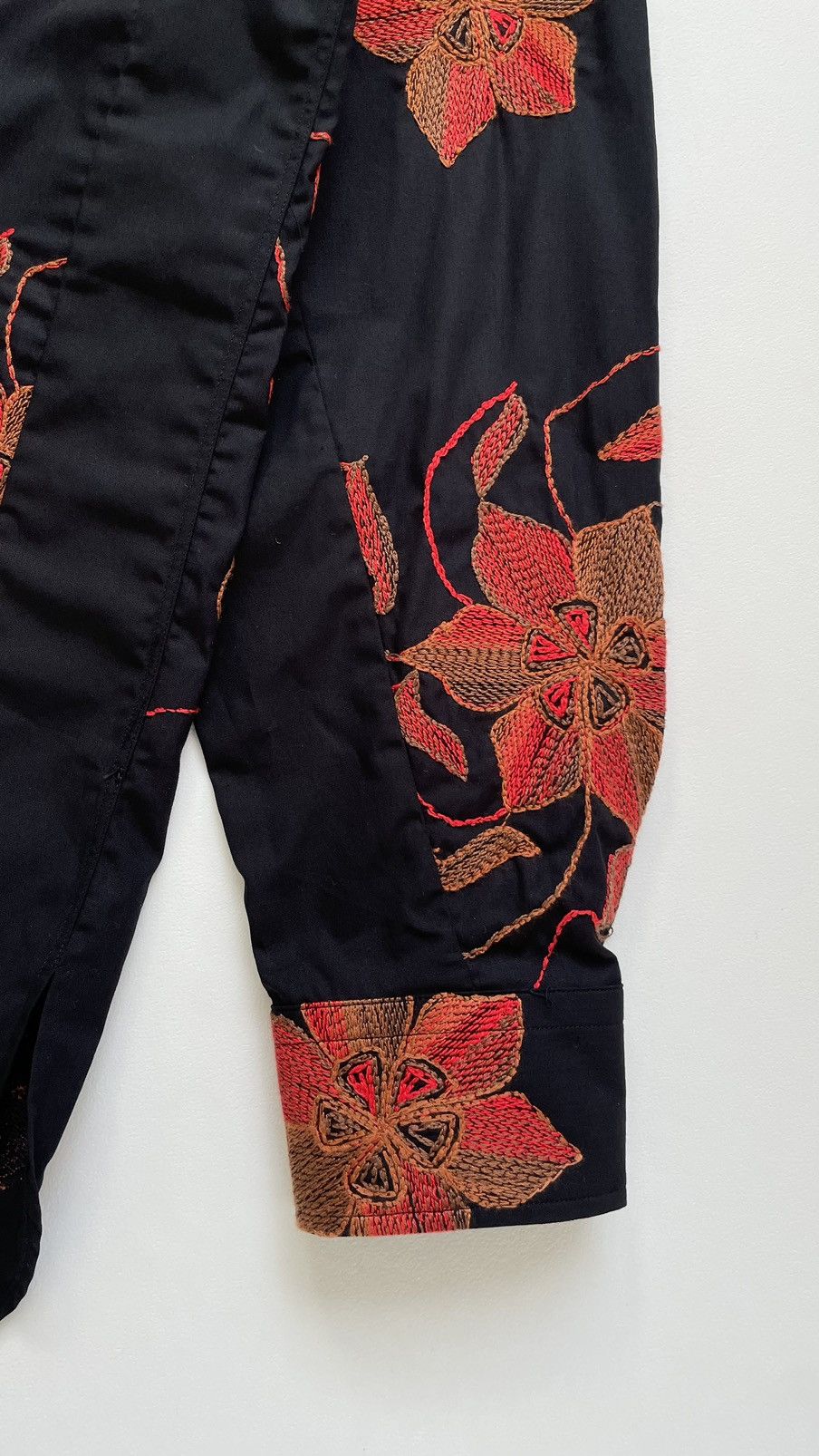 Dries Van Noten A/W 17 ‘Flower Embroidered’ Black Shirt Size US M / EU 48-50 / 2 - 9 Thumbnail