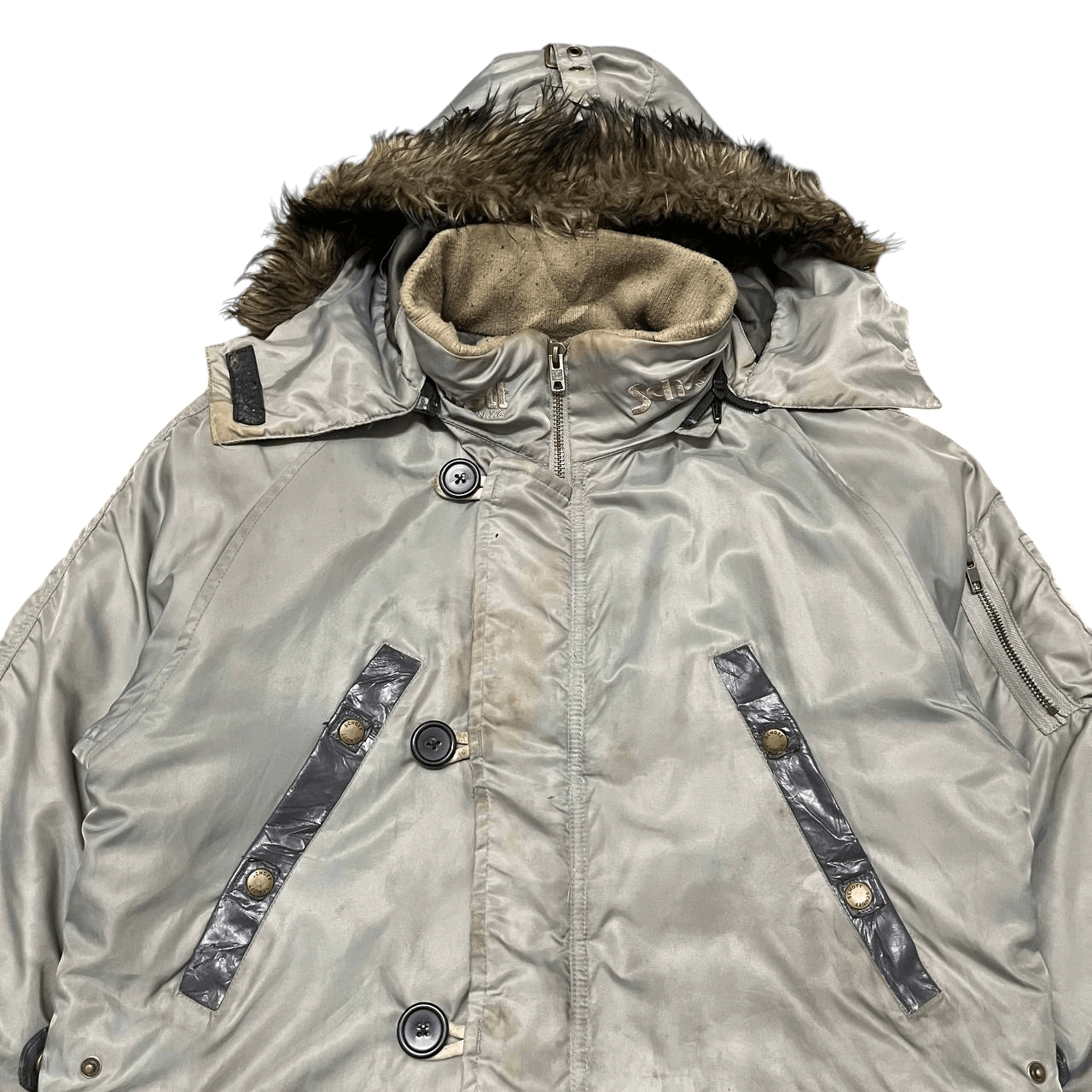 Schott Vintage Schott NYC Fur Hooded Jacket N3B Size US M / EU 48-50 / 2 - 2 Thumbnail