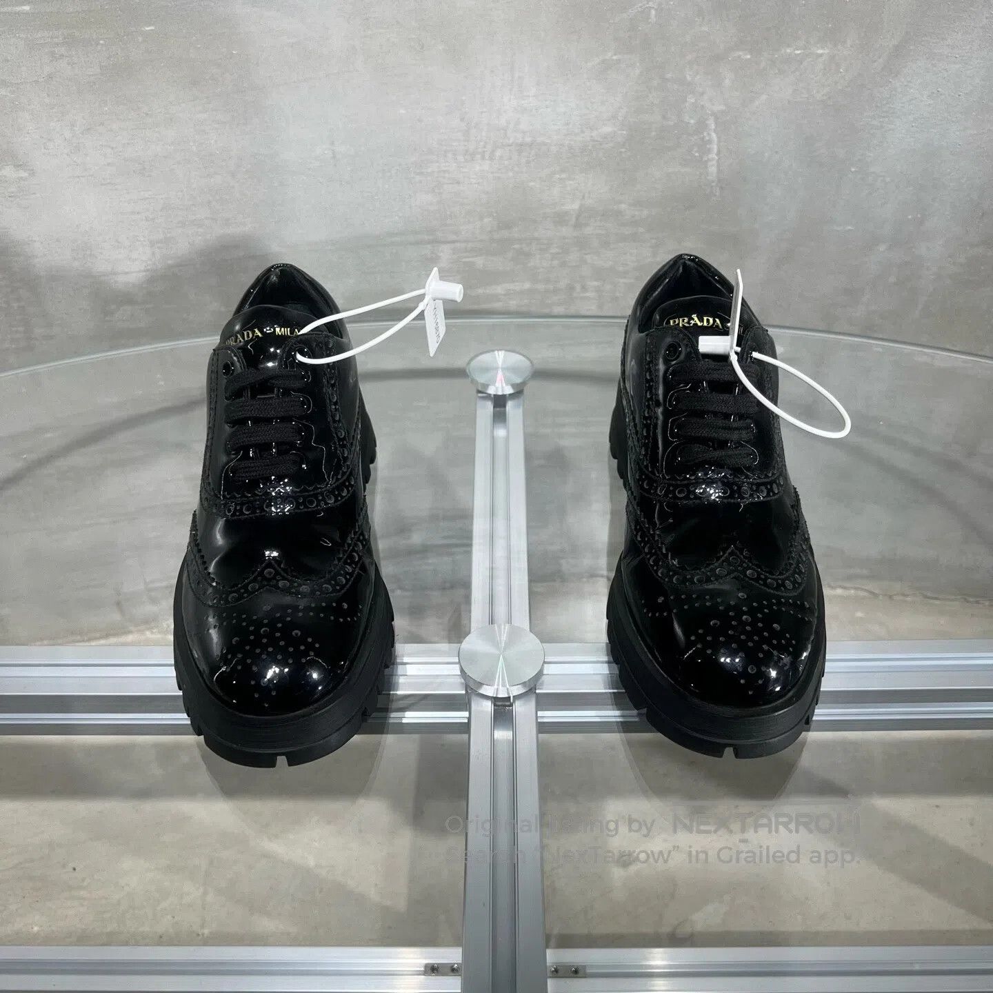 Prada Prada Lefu shoes with a glossy finish and leather uppers Size US 5.5 / IT 35.5 - 1 Thumbnail