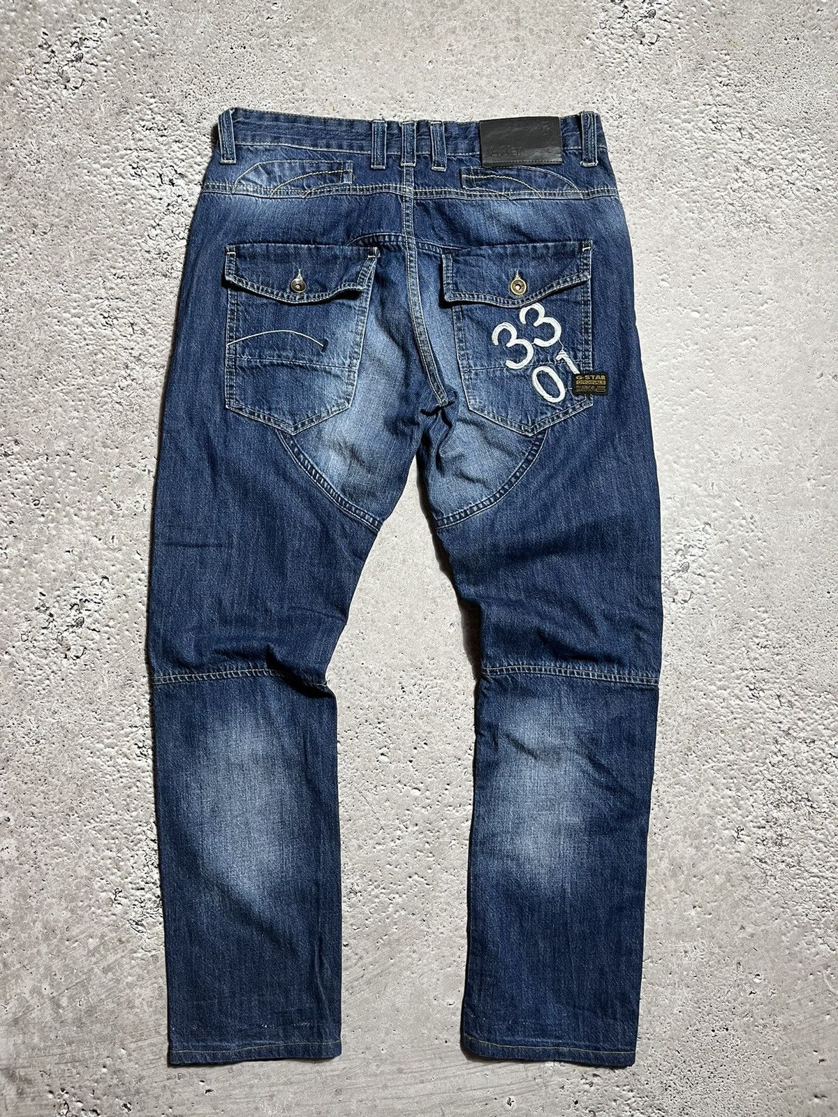 G-Star × Vintage Vintage G Star Raw Denim Jeans Big Logo Y2K Size US 31 - 1 Thumbnail