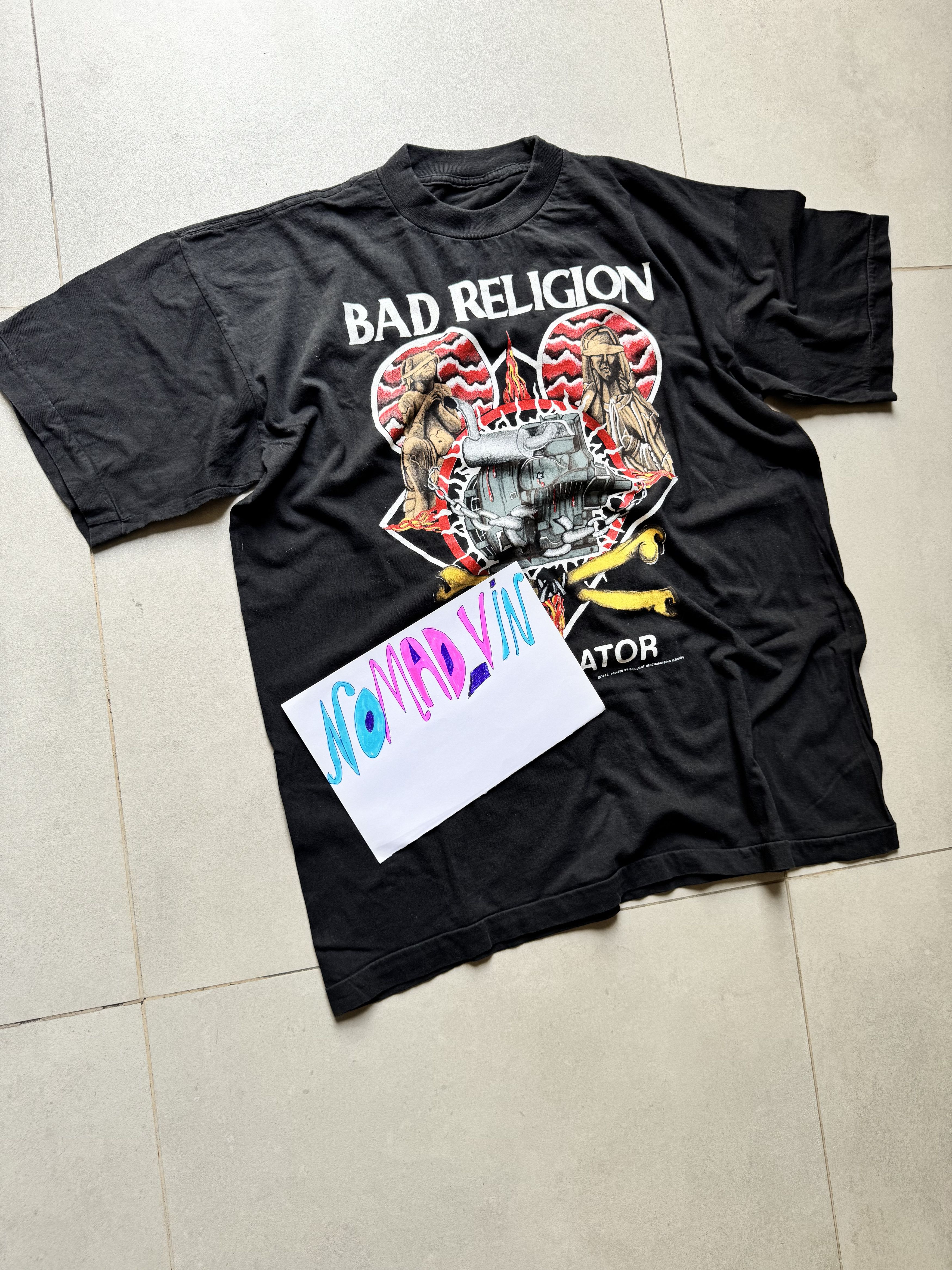 Vintage Vintage 1992 Bad Religion Generator Rock Bend T-Shirt Rare Size US XL / EU 56 / 4 - 10 Thumbnail