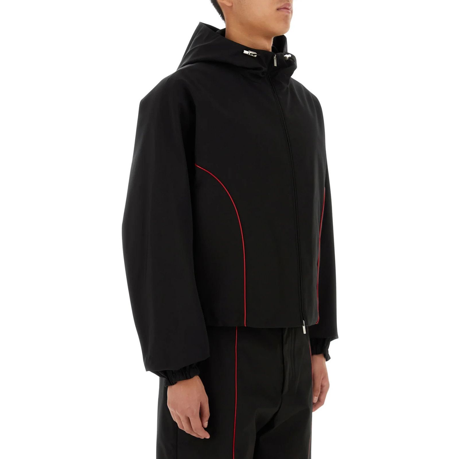Salvatore Ferragamo FERRAGAMO Black Polyester Blend Jacket New & Authentic (Men' Size US M / EU 48-50 / 2 - 3 Thumbnail
