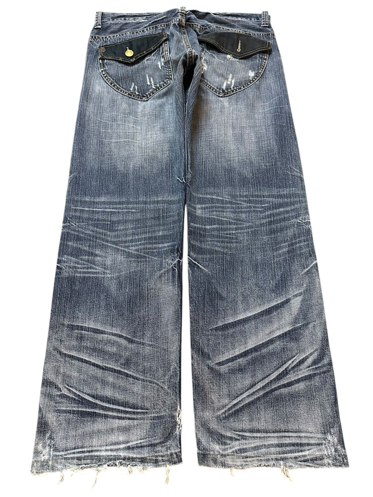 Hysteric Glamour Vintage Japanese Brand Blue Faded Wash Style Loose Jeans Size US 34 / EU 50 - 2 Thumbnail