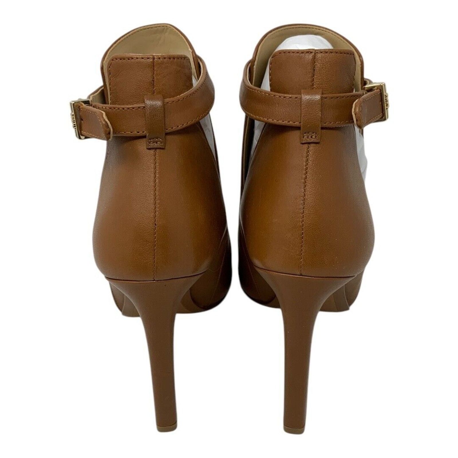 Michael Kors Michael Kors Lawson Open Toe Leather Bootie Tan 9 NWT $175 Size US 9 / IT 39 - 6 Thumbnail