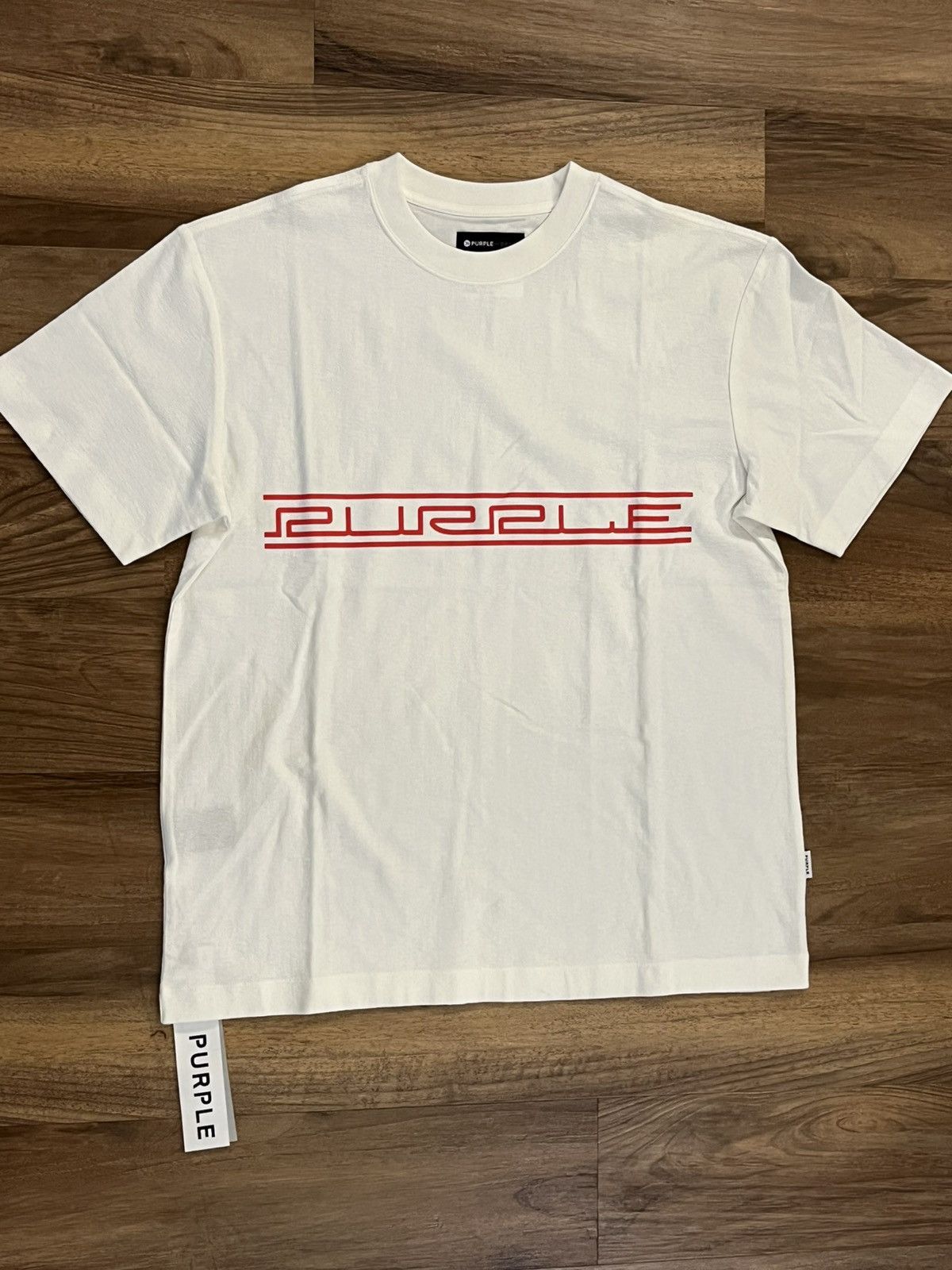 Purple Brand Medium mens white tee new Size US M / EU 48-50 / 2 - 1 Thumbnail