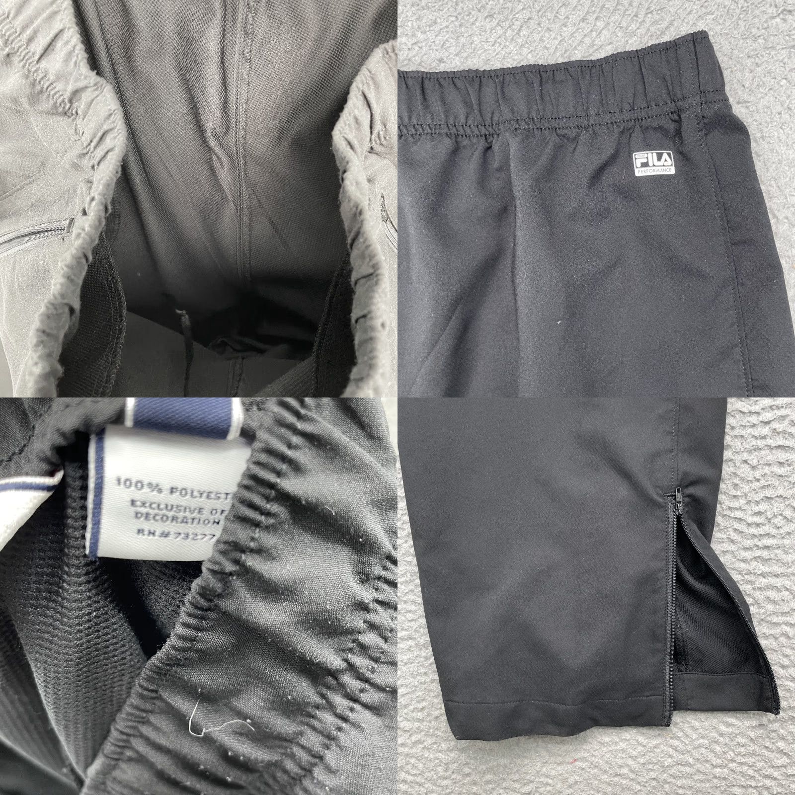 Fila Fila Track Jogger Pants Men's Large Black Training Athleisure Windbreaker 90's Size US 33 - 8 Thumbnail