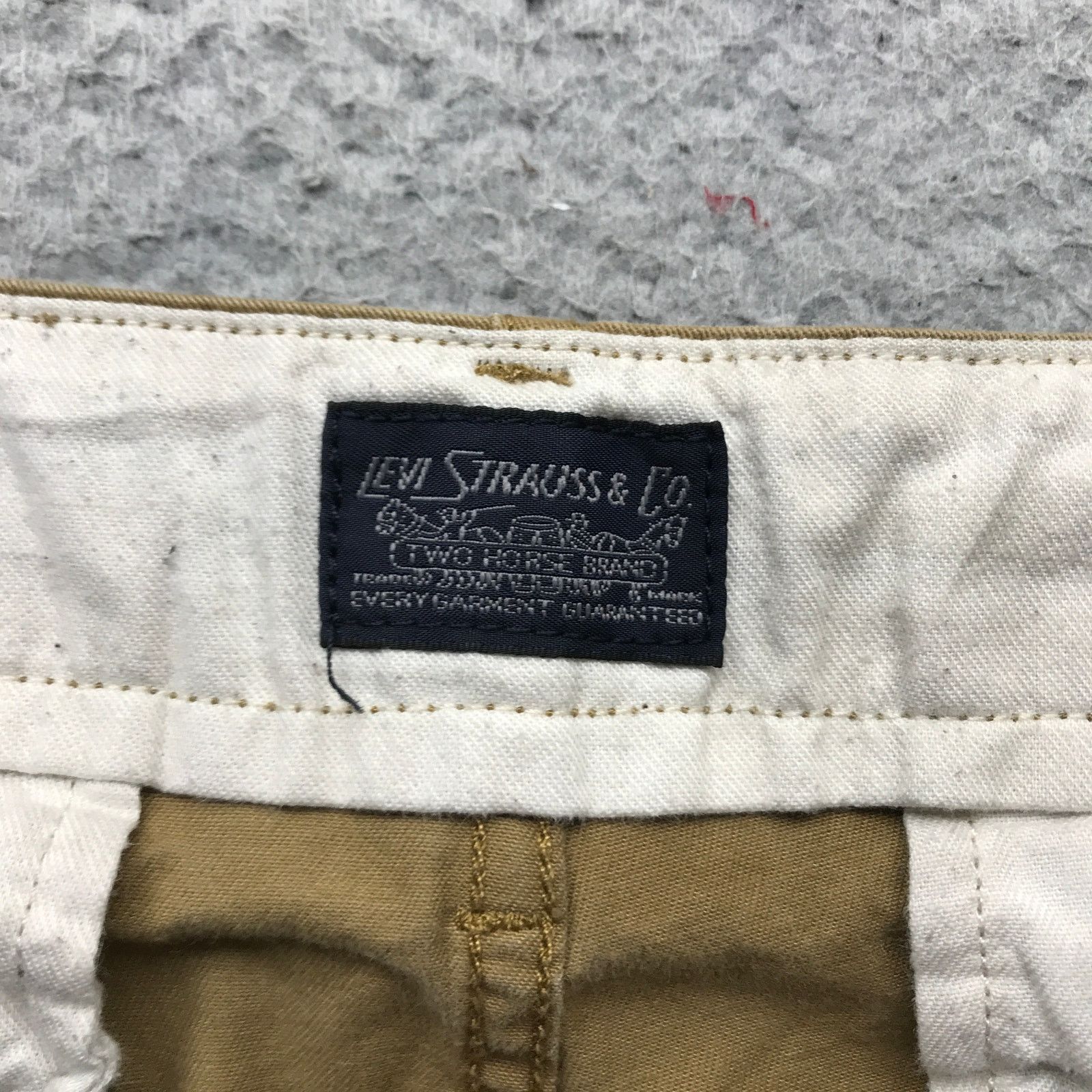 Levi's Levis Strauss Khaki Pants Mens 32x34 Straight Fit Beige Size US 32 / EU 48 - 3 Thumbnail