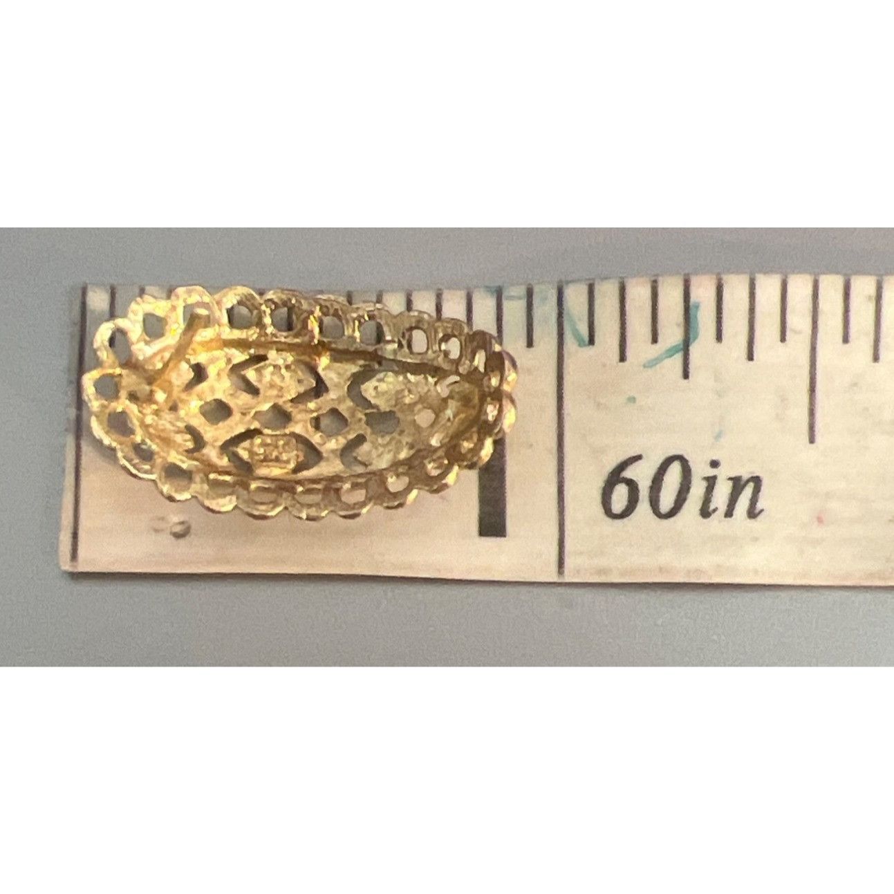 Other Vintage Gold Tone Filigree Earrings Pierced Lattice Openwork Size ONE SIZE - 5 Thumbnail