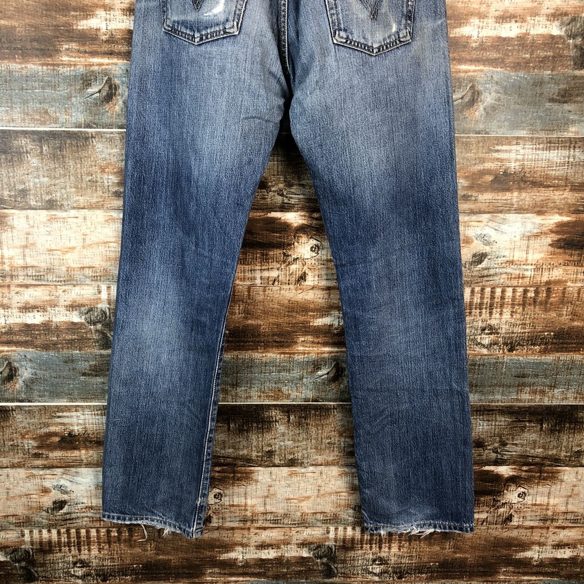 Levi's DLL 501 Levis Blue Distressed Denim Pants #C081 Size US 30 / EU 46 - 17 Thumbnail