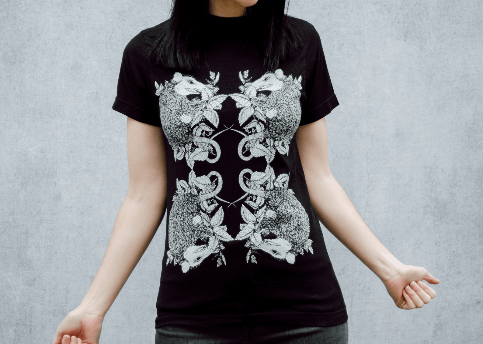 Designer × Vintage Entangled Possum & Stinging Nettle T-Shirt Size US XL / EU 56 / 4 - 4 Thumbnail