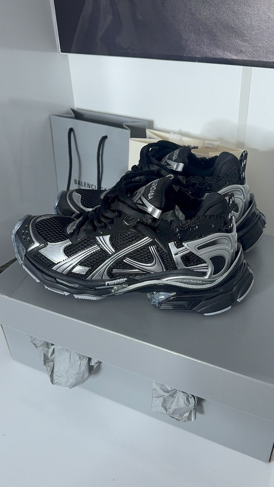 Balenciaga ✅ Balenciaga Runner 1 Balck Selver 43 Grey Size US 10.5 / EU 43-44 - 3 Thumbnail