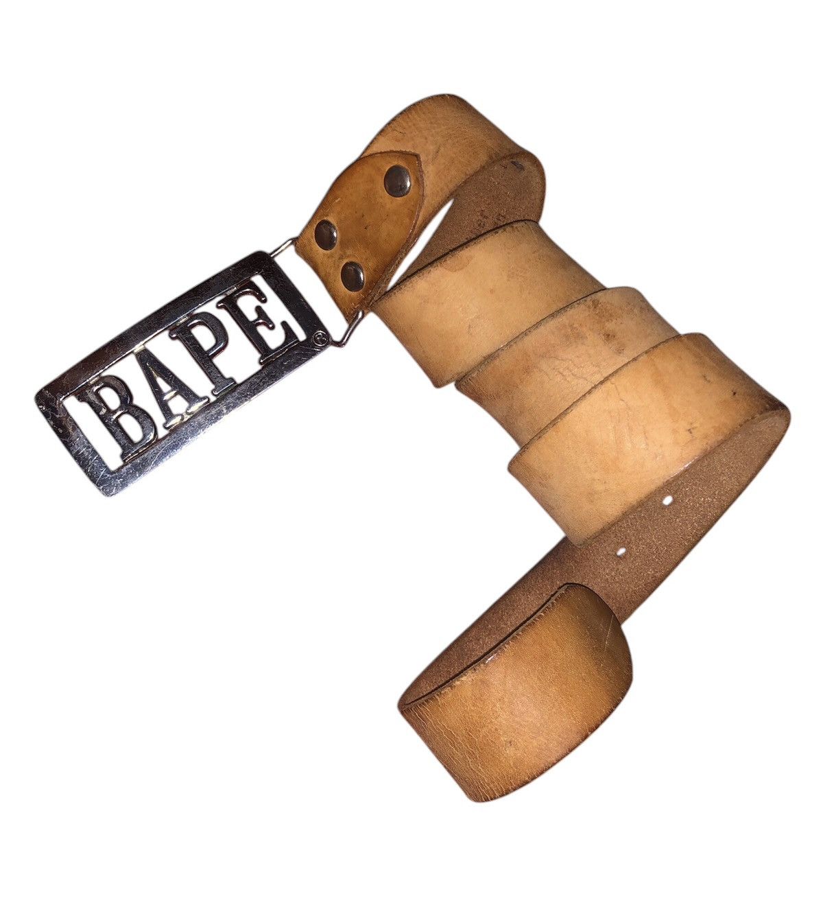 Bape VINTAGE LEATHER BAPE BY A BATHING APE (UNISEX) Size 30 - 17 Thumbnail