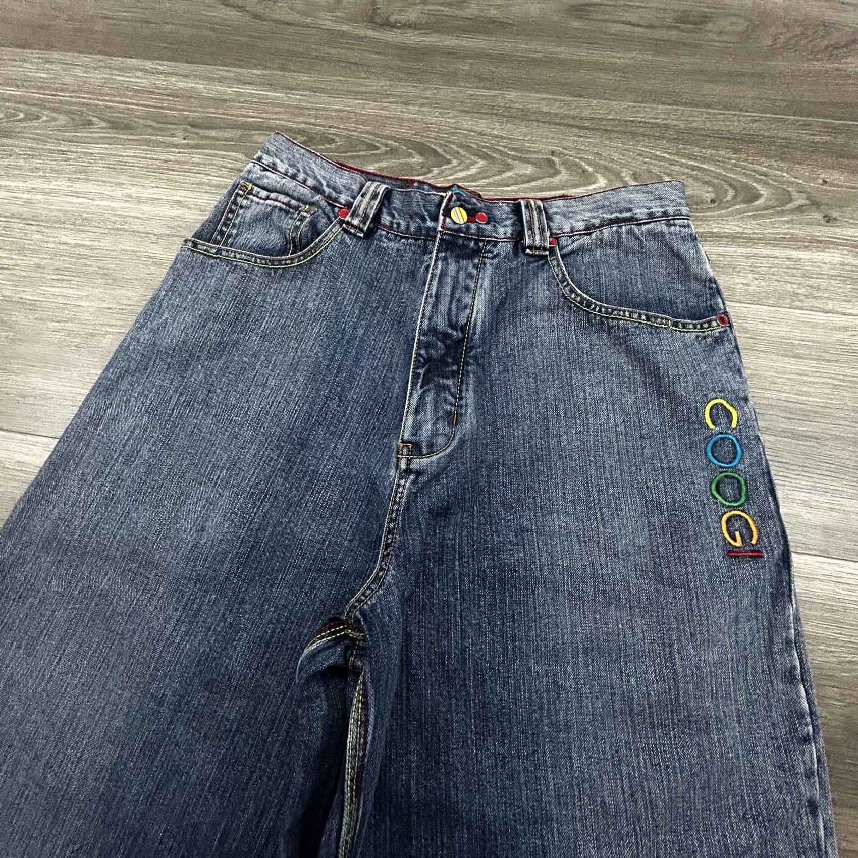 Coogi VINTAGE Coogi Jeans 30x31 Blue Relaxed Wide-Leg Logo Y2K RARE Mens Jeans Size US 30 / EU 46 - 3 Thumbnail
