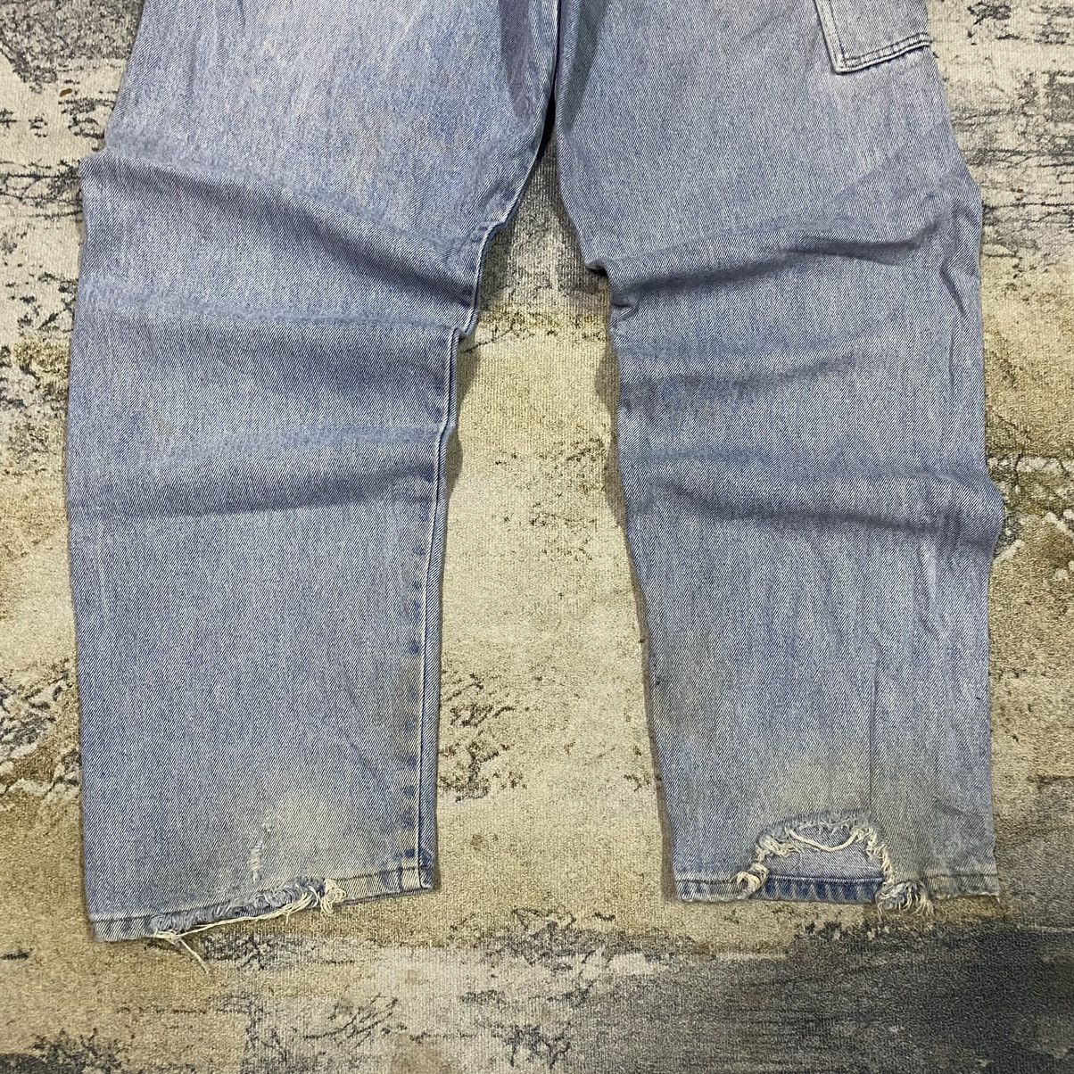 14th Addiction × If Six Was Nine × JNCO Vintage Rustler Light Washed Carpenter Baggy Denim Jeans Size US 34 / EU 50 - 12 Thumbnail
