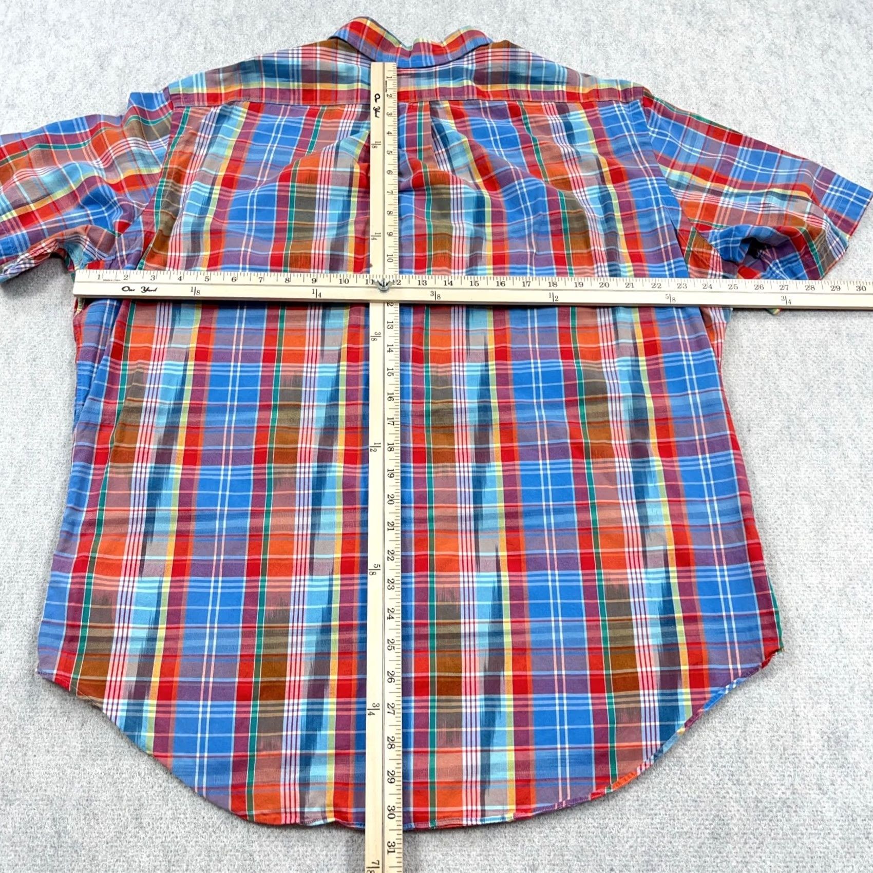 Polo Ralph Lauren VINTAGE Polo Ralph Lauren Shirt Men XL Red Blue Button Up Southwestern Aztec Madras Size US XL / EU 56 / 4 - 6 Thumbnail