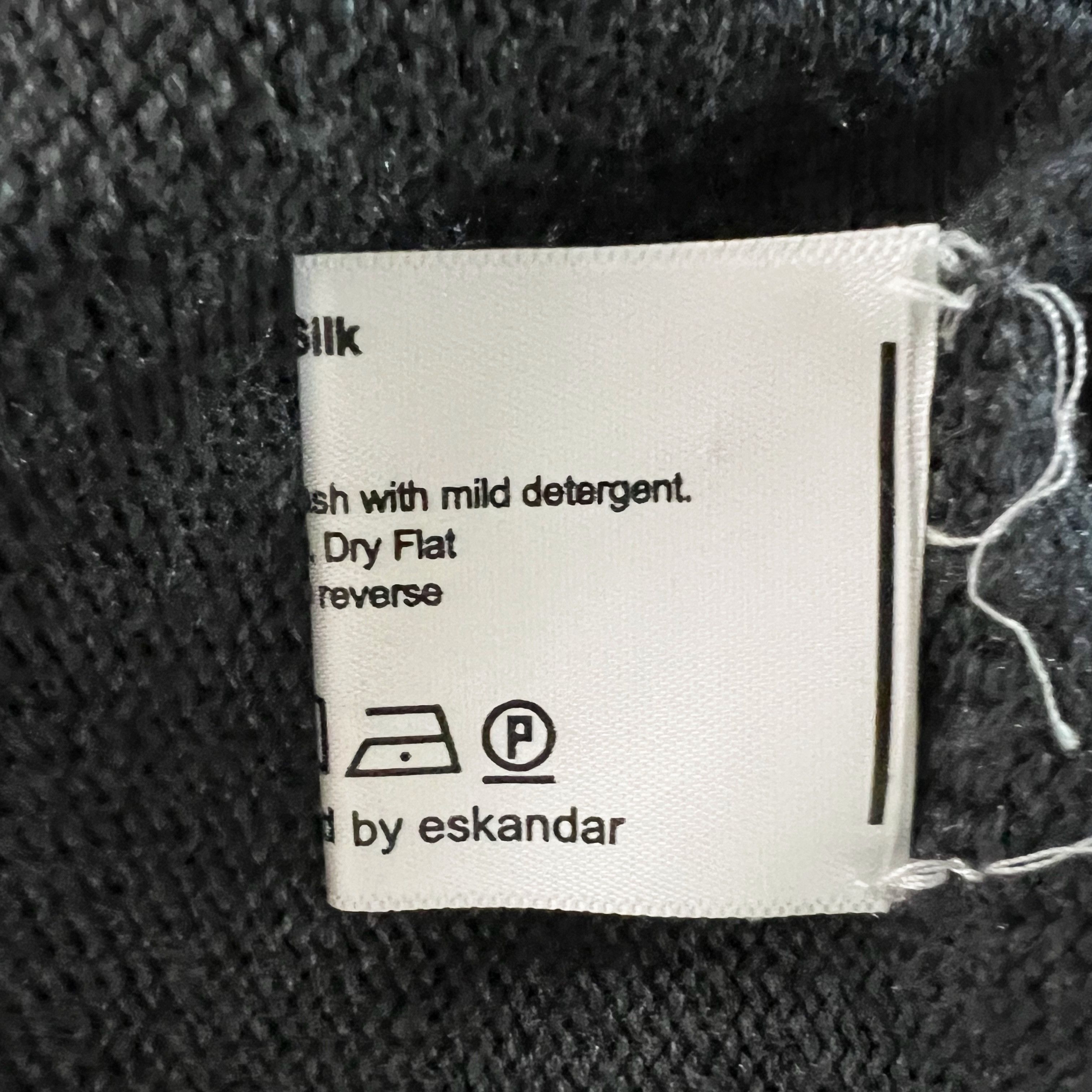 eskandar Eskandar 100% Silk Knit Stretch V Neck Size L / US 10 / IT 46 - 4 Thumbnail