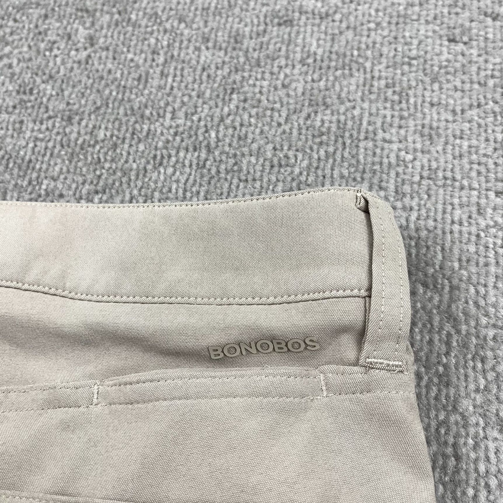 Bonobos Bonobos Chino Pants Mens 34 x 32 Slim Fit Brown Performance Travel Work Golf Size US 34 / EU 50 - 3 Thumbnail