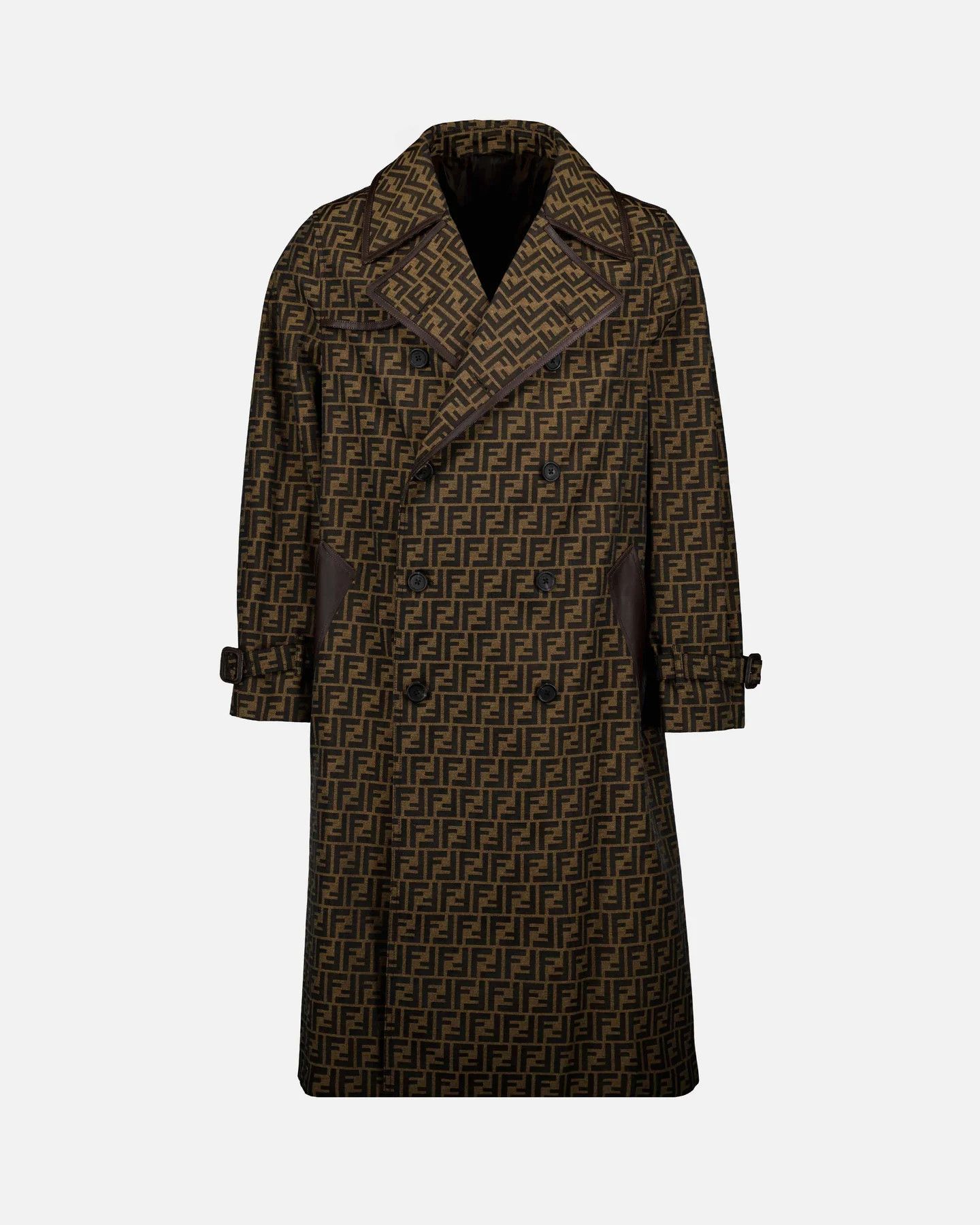 Fendi o1s1wg110925 Trench Coat in Brown Size US L / EU 52-54 / 3 - 1 Thumbnail