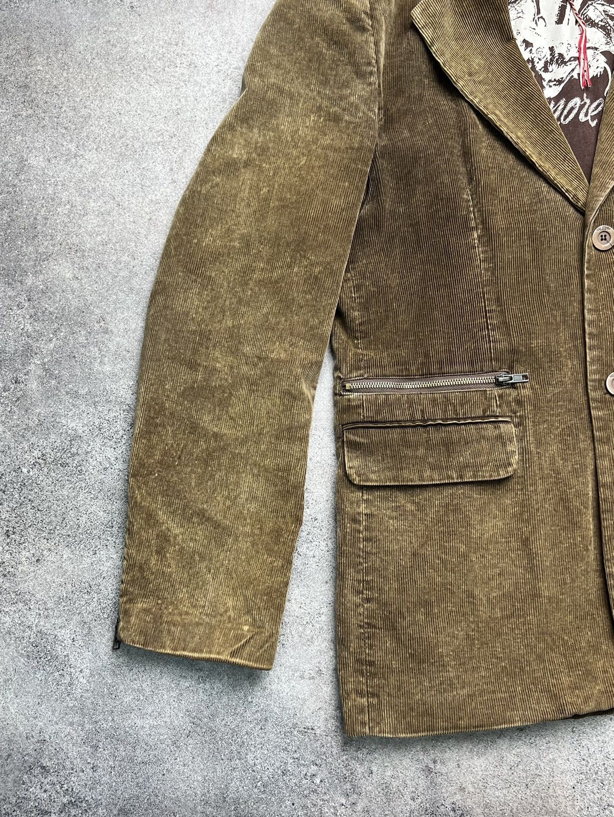 Other Japanese corduroy grunge blazer jacket with zip elements Size US L / EU 52-54 / 3 - 2 Thumbnail