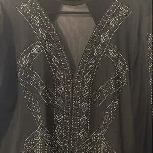Other Black Rhinestone Mesh Bodysuit Size XXL / US 16-18 / IT 52-54 - 2 Thumbnail