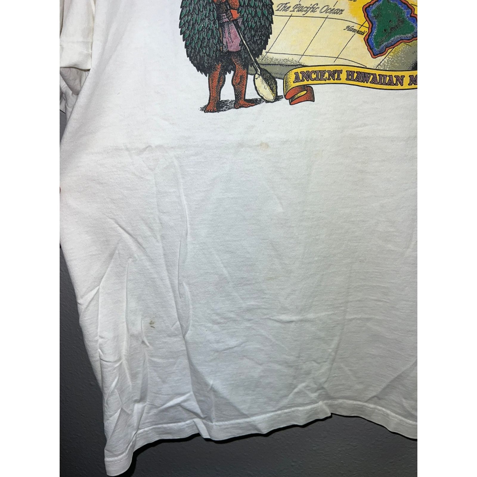 Vintage Vintage Hawaii Ancient Hawaiian Mariner Map White XL Shirt Size US XL / EU 56 / 4 - 8 Thumbnail