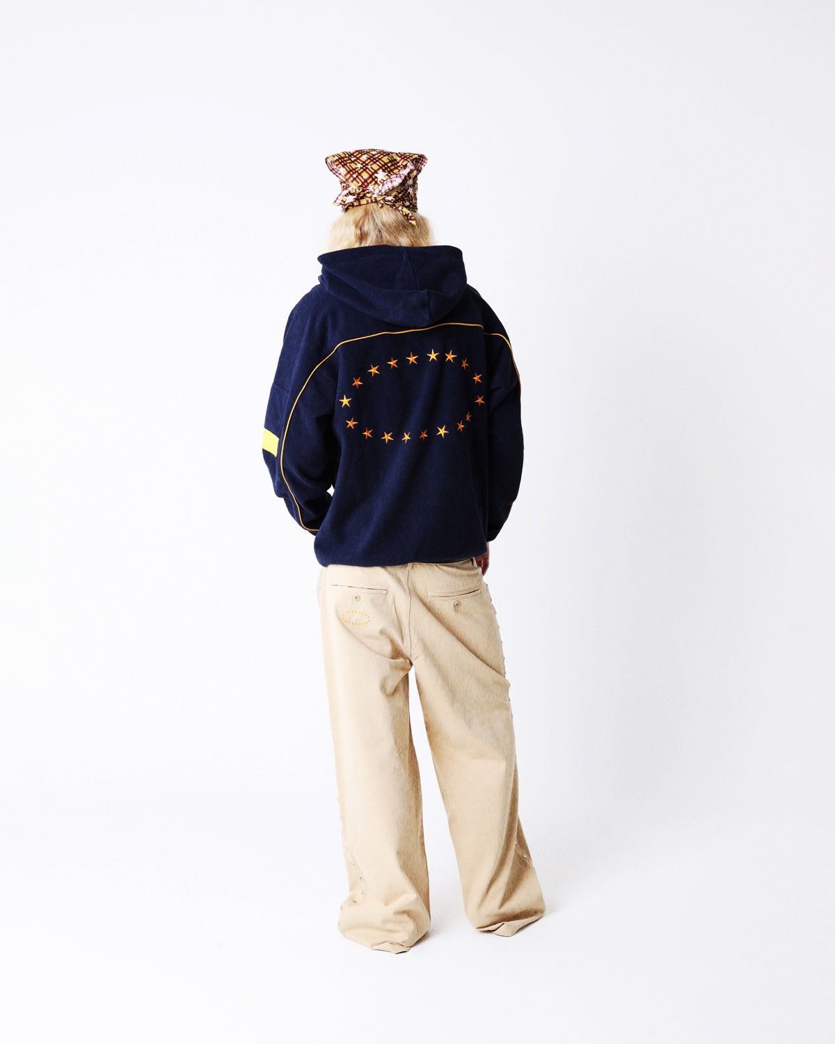 Japanese Brand AFB SUPER BAGGY STUDDED PANTS - Khaki Size US 36 / EU 52 - 2 Thumbnail