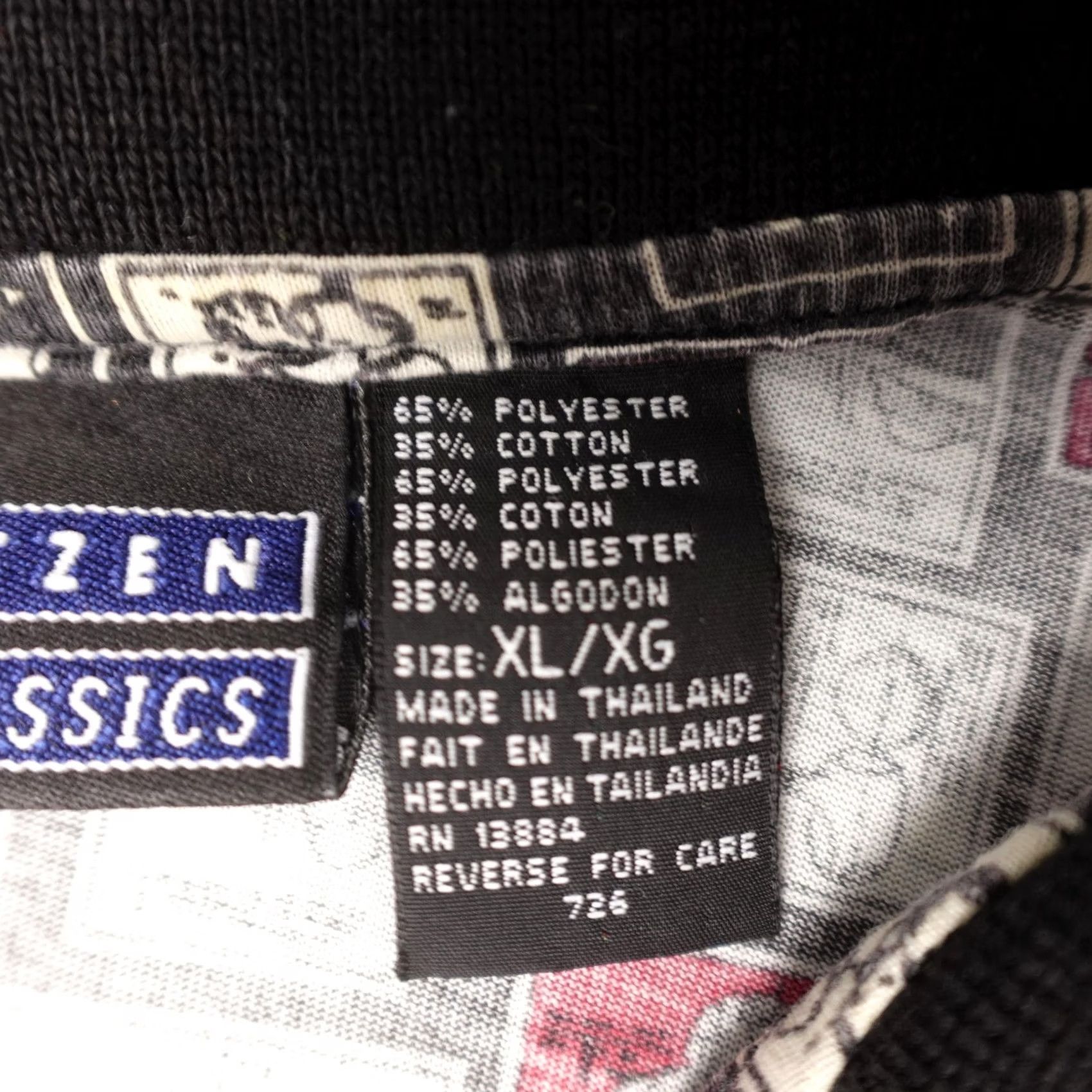 Jantzen VINTAGE Jantzen Polo Shirt Mens XL Black Gray Golf Comic Strip All over Print Size US XL / EU 56 / 4 - 3 Thumbnail