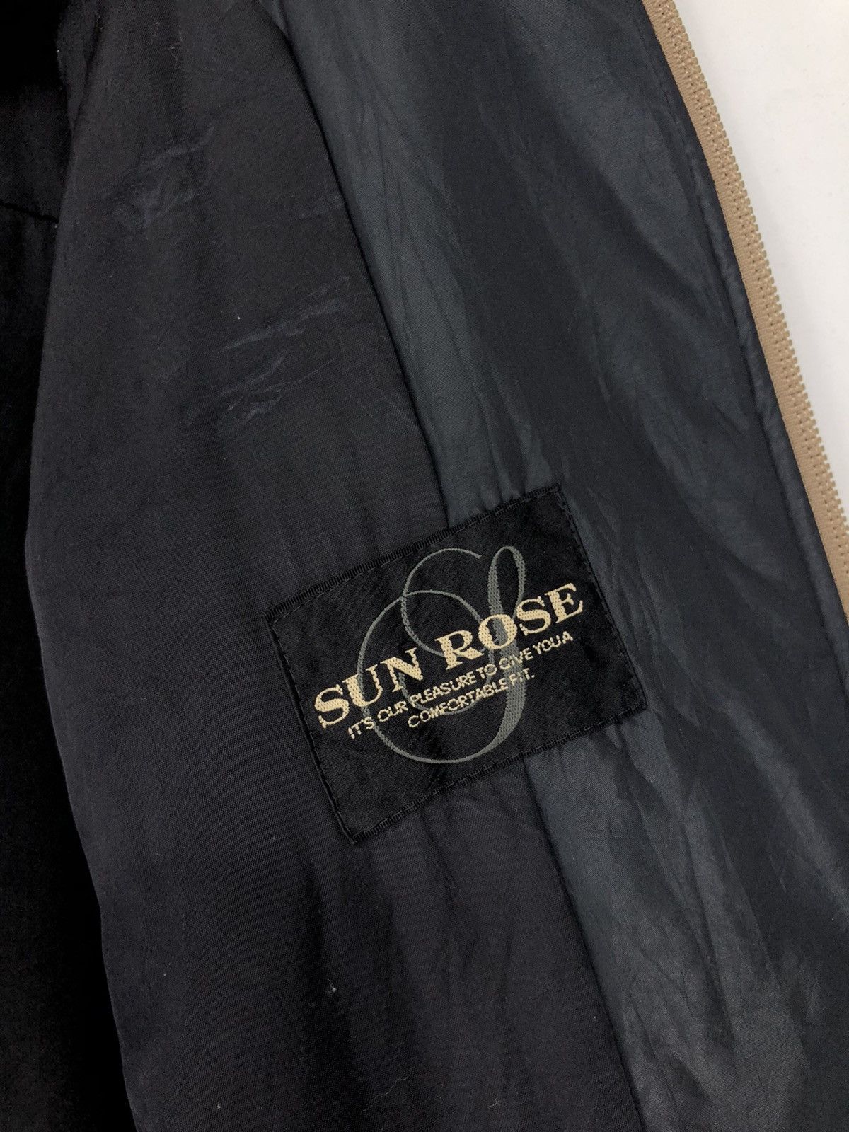 Japanese Brand Vintage Sun Rose Long Jacket Zipper Design Size US L / EU 52-54 / 3 - 12 Thumbnail