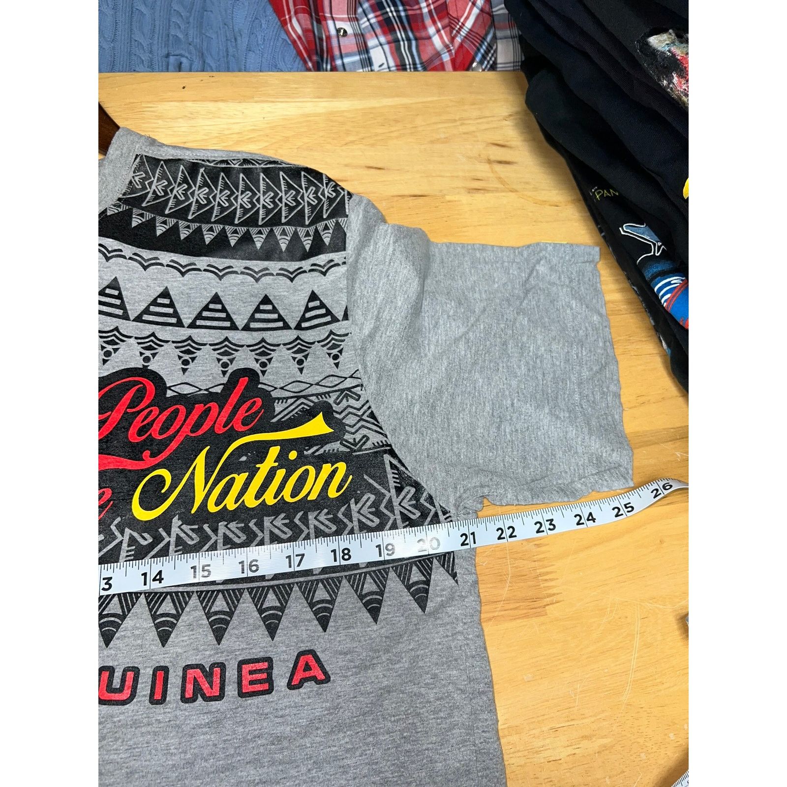 Vintage Papau New Guinea Shirt One People One Nation Gray Tee Large Size US L / EU 52-54 / 3 - 10 Thumbnail