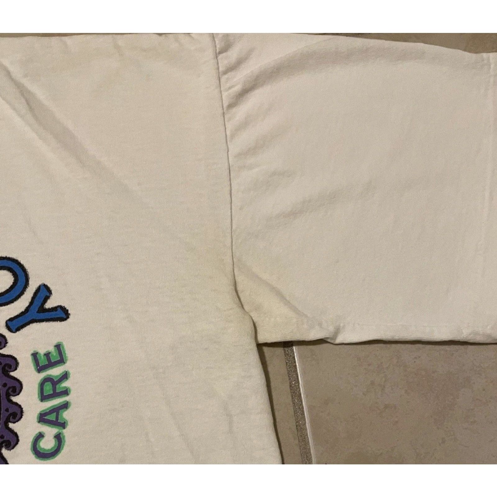 Quiksilver VINTAGE 90s Bugle Boy Handle With Care Faded Crop Earth Shirt Surf Grunge OP TC 80s Size ONE SIZE - 5 Thumbnail