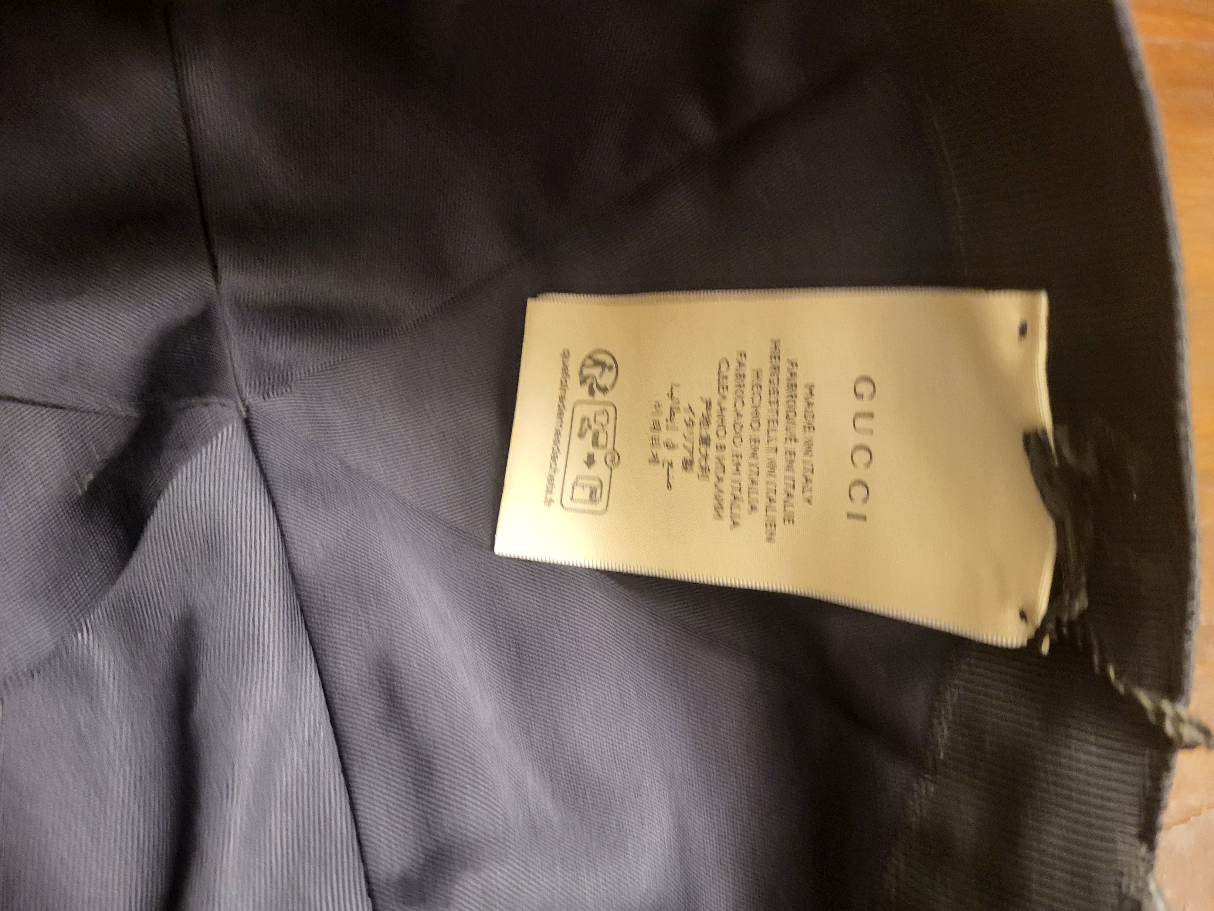 Gucci Black Canvas Baseball Cap M Size ONE SIZE - 6 Thumbnail
