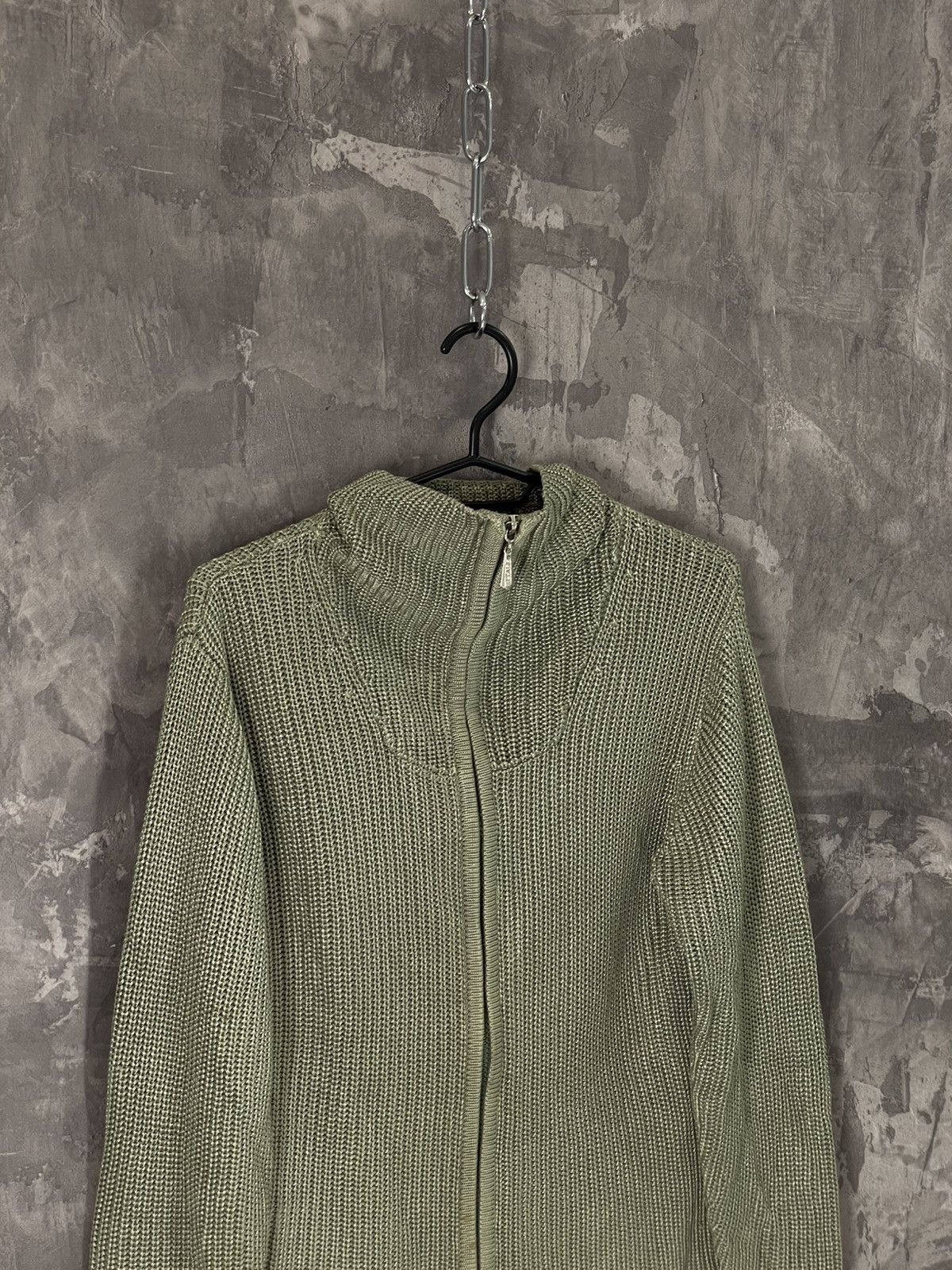 Salvatore Ferragamo × Vintage Vintage Y2K zip up ribbed Silk Salvatore Ferragamo sweater Size L / US 10 / IT 46 - 7 Thumbnail