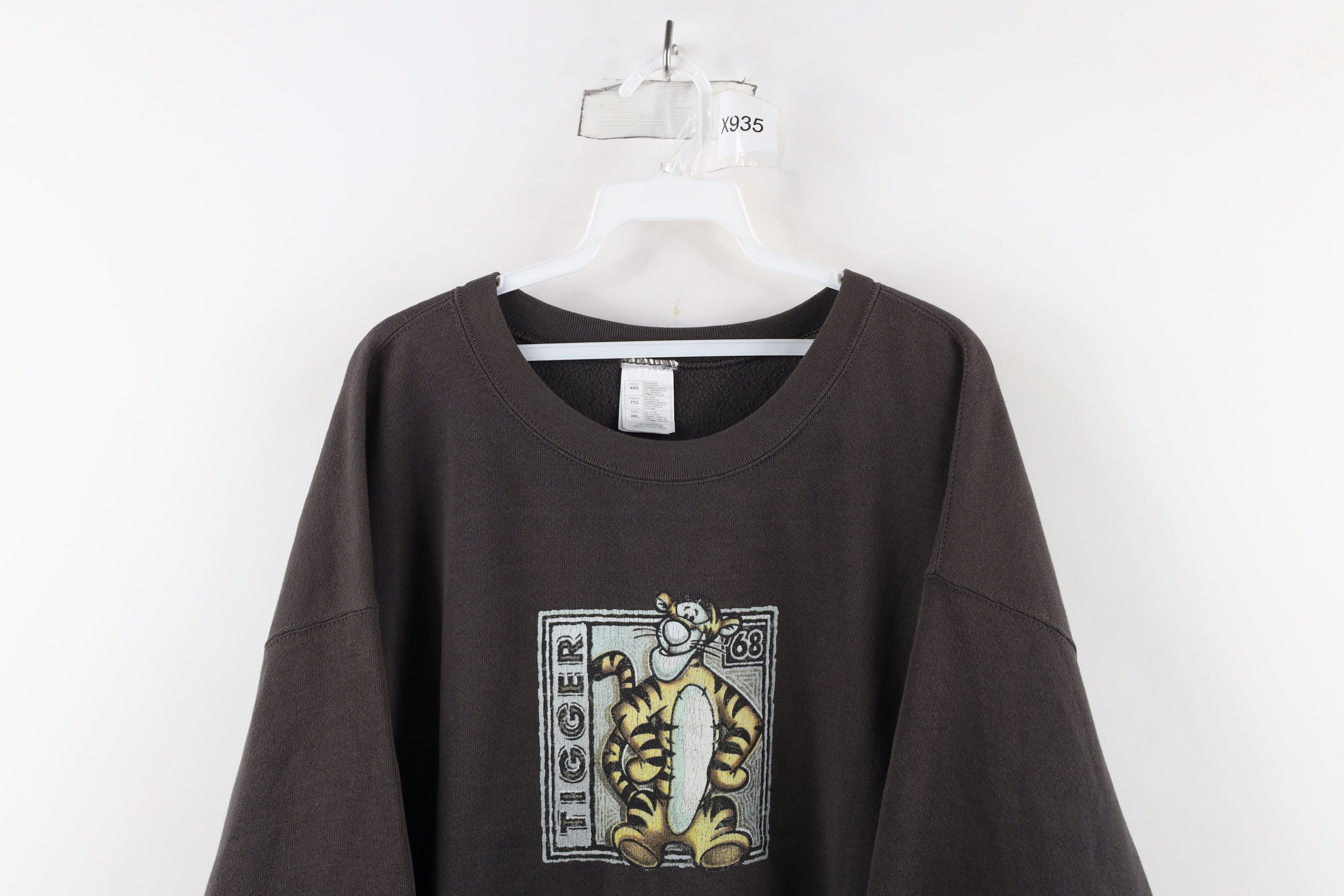 Disney × Vintage Vintage 90s Disney Winnie the Pooh Tigger Sweatshirt Gray Size US XXL / EU 58 / 5 - 2 Thumbnail