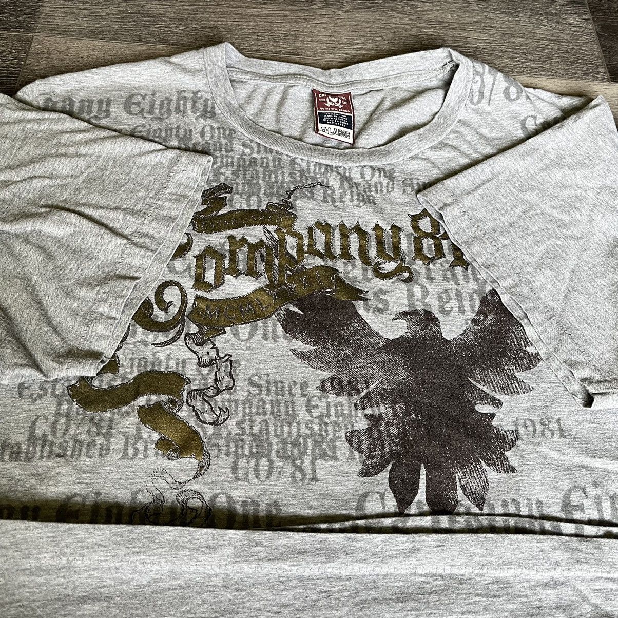 Affliction × Vintage Vintage 2000s Affliction Style Company 81 Wings Logo T Shirt Size US XL / EU 56 / 4 - 3 Thumbnail