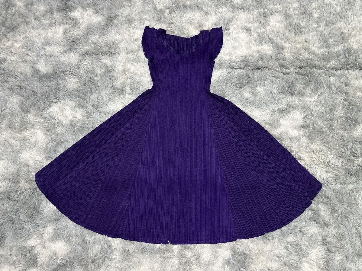 Issey Miyake 🔥Rare Issey Miyake Pleats Please Dress Purple Size L / US 10 / IT 46 - 3 Thumbnail