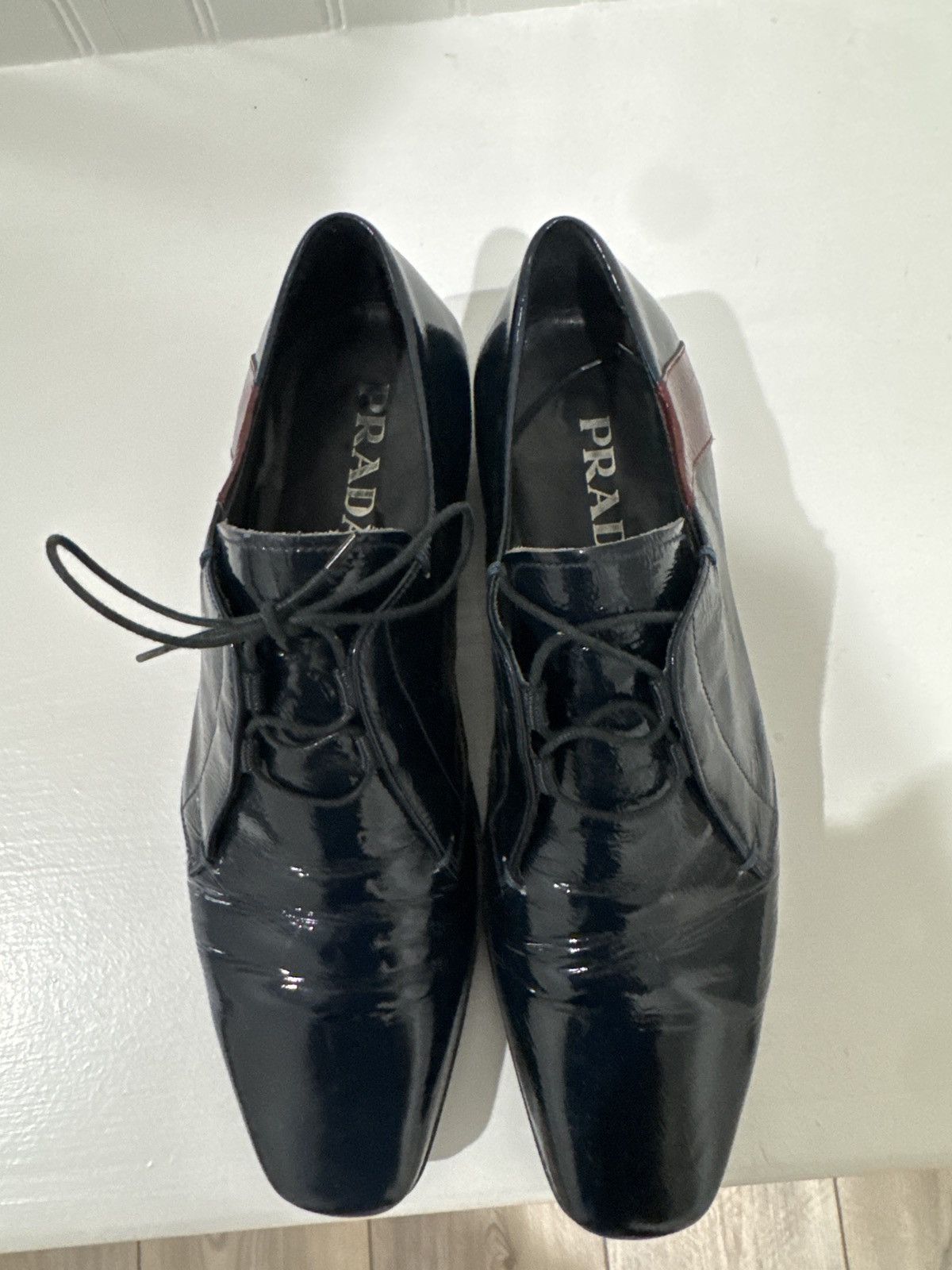 Prada PRADA NAVY LEATHER DERBY SS 2000 Size US 7 / EU 40 - 3 Thumbnail