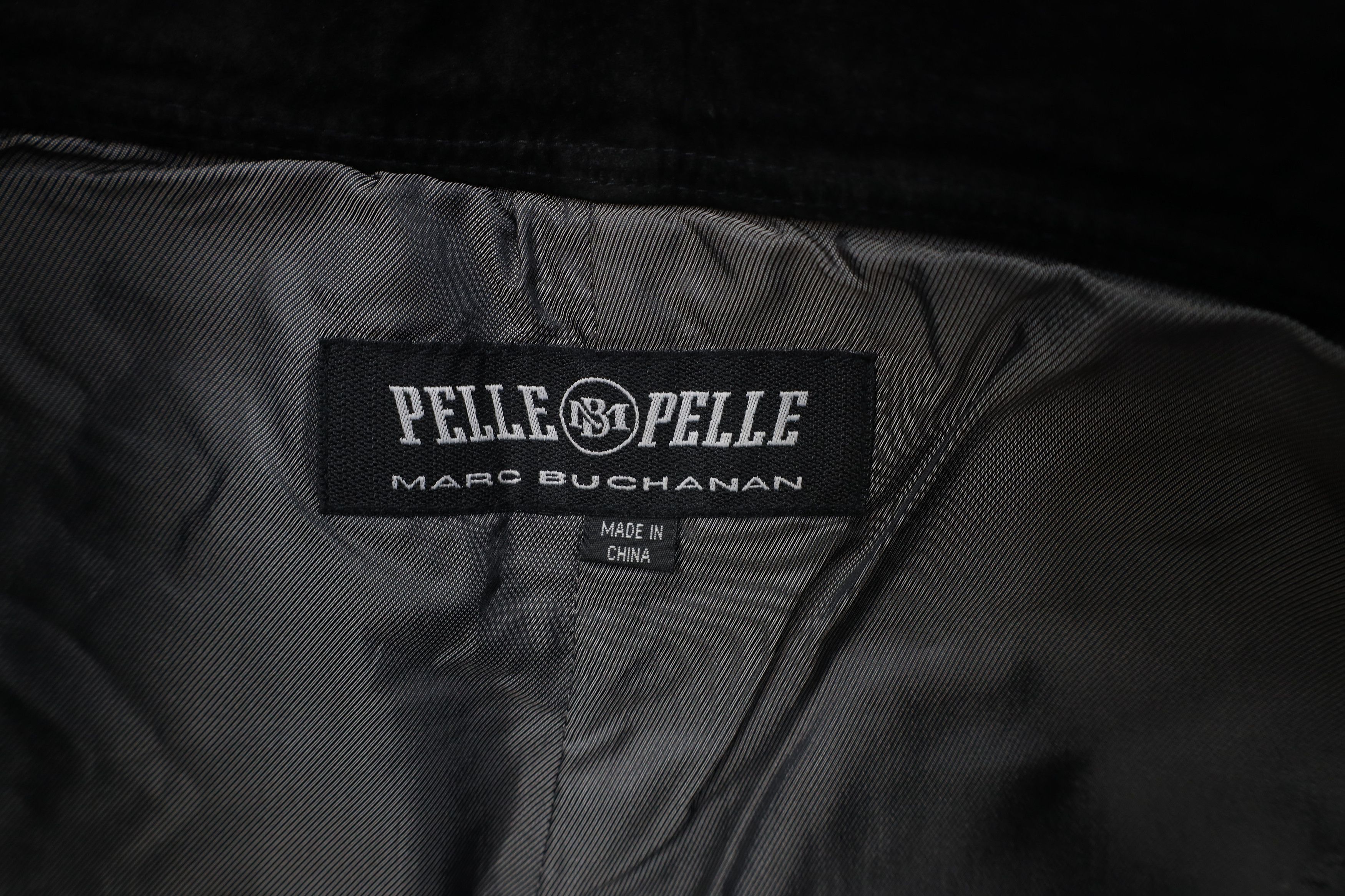 Pelle Pelle × Vintage Vintage 90s Pelle Pelle Suede Leather Baggy Shorts Black Size US 36 / EU 52 - 9 Thumbnail
