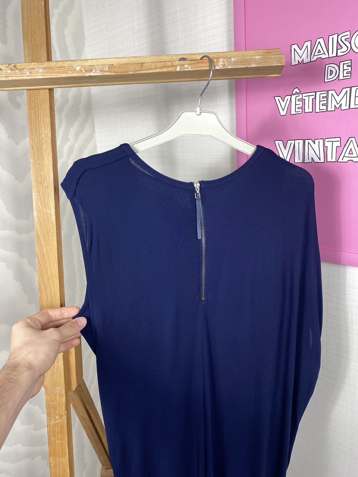 Designer × Helmut Lang Helmut Lang Asymmetrical Shoulder Dress Size M / US 6-8 / IT 42-44 - 16 Thumbnail