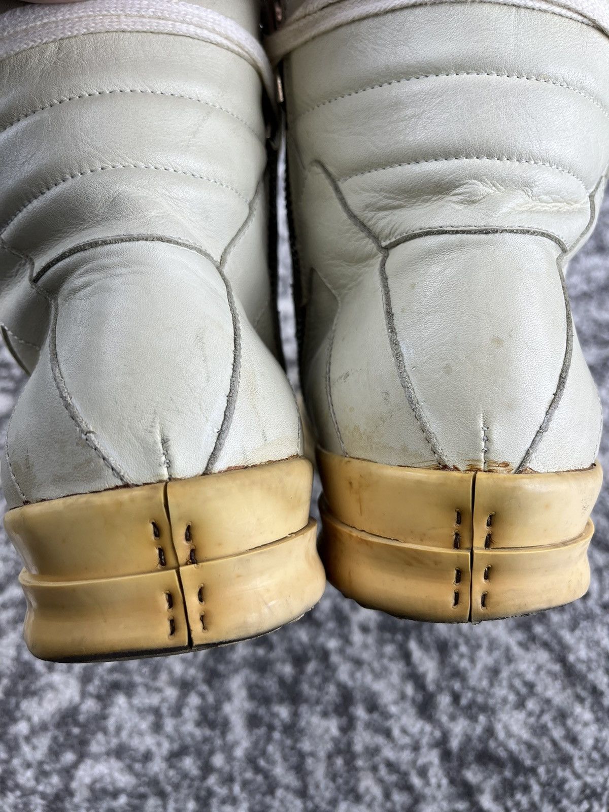 FW10 Rick Owens Short Tongue Stapled Geobasket Sneakers - Footwear
